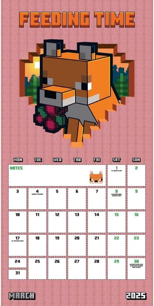 2025 Minecraft - Square Wall Calendar