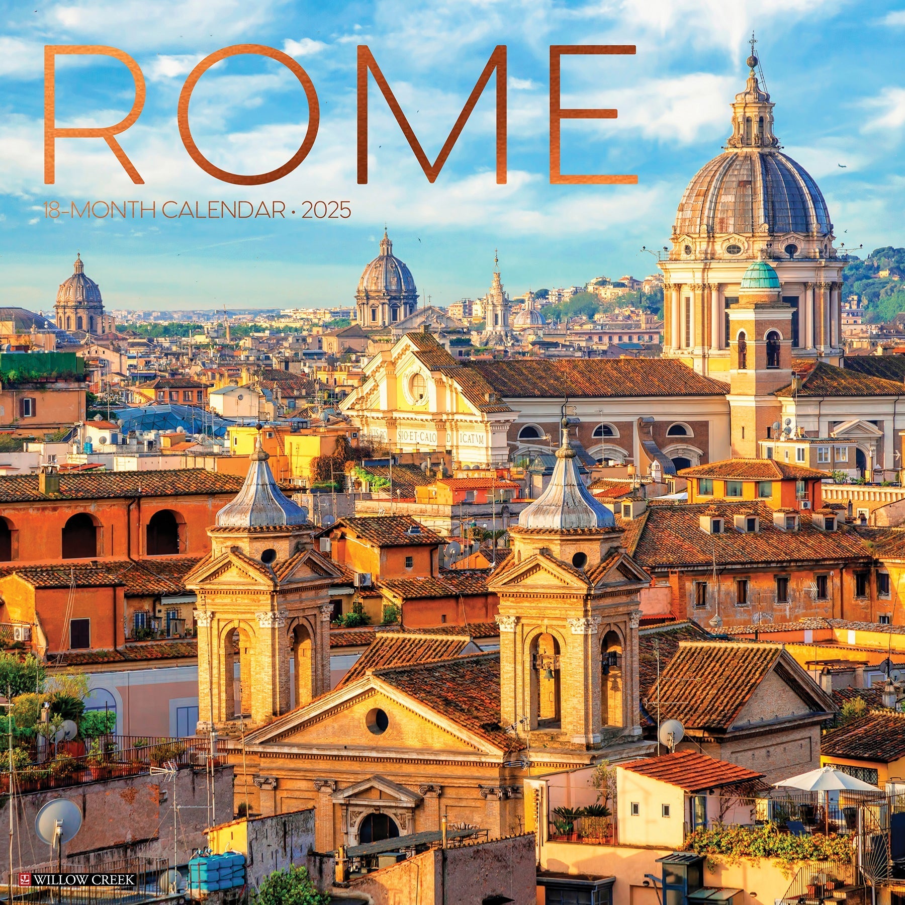 2025 Rome (w/foil) - Square Wall Calendar (US Only)