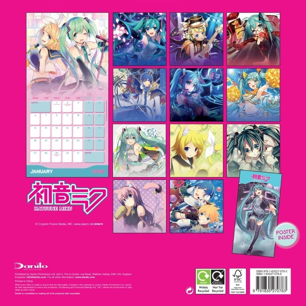 2025 Hatsune Miku - Square Wall Calendar