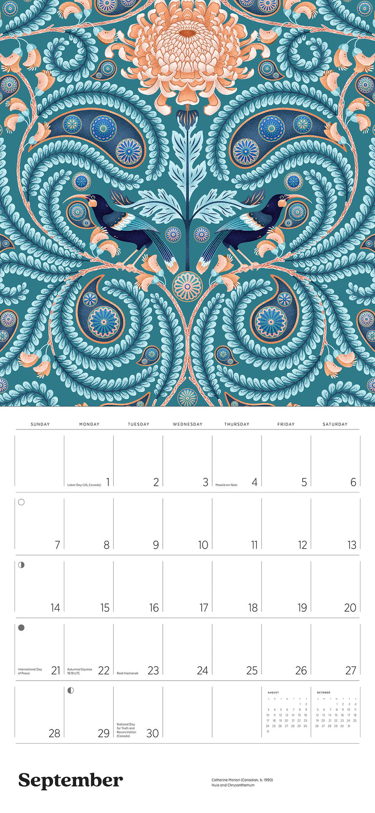 2025 Catherine Marion: Folklore and Flora - Square Wall Calendar