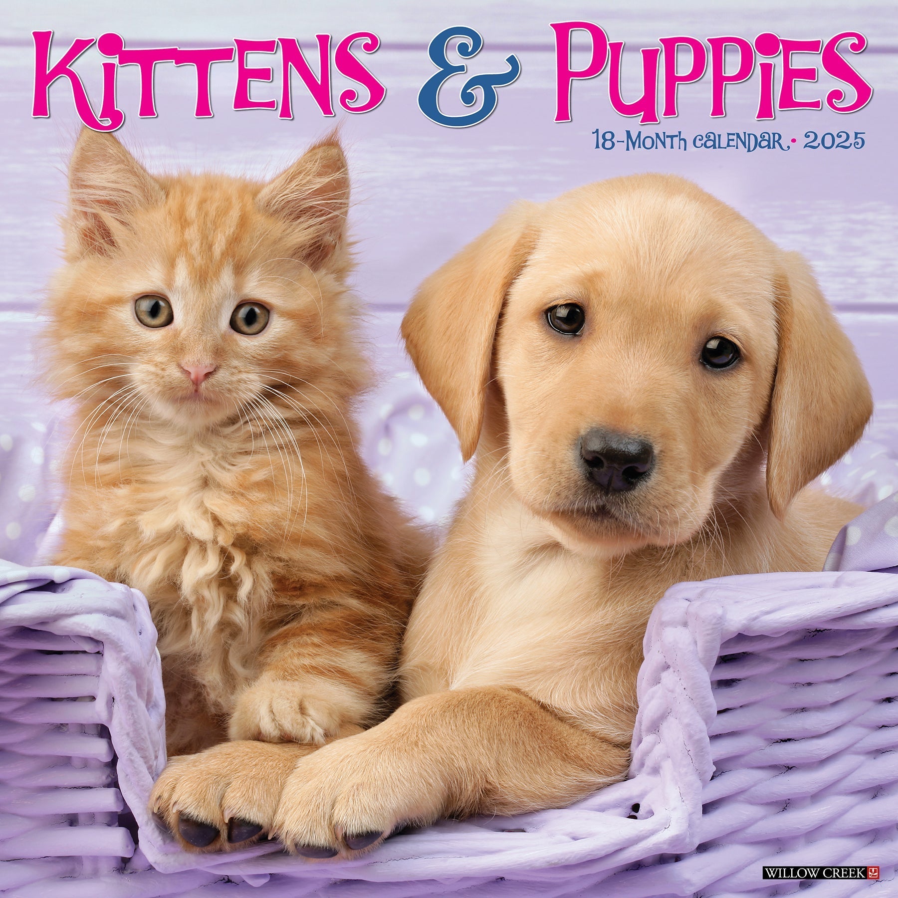 2025 Kittens & Puppies - Square Wall Calendar (US Only)