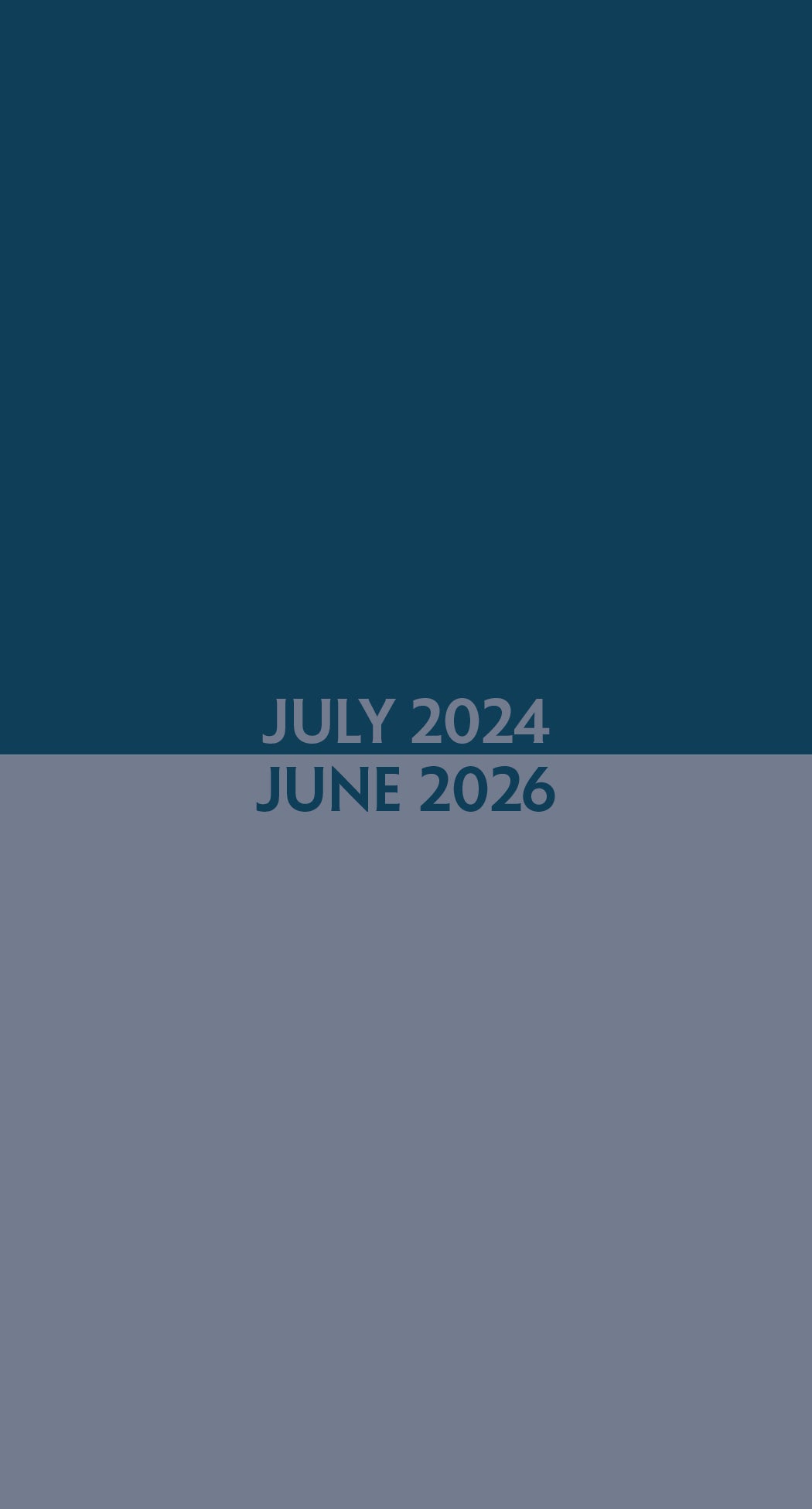 July 2024 - June 2026 Navy Duotone - Small Monthly Academic Year Diary/Planner
