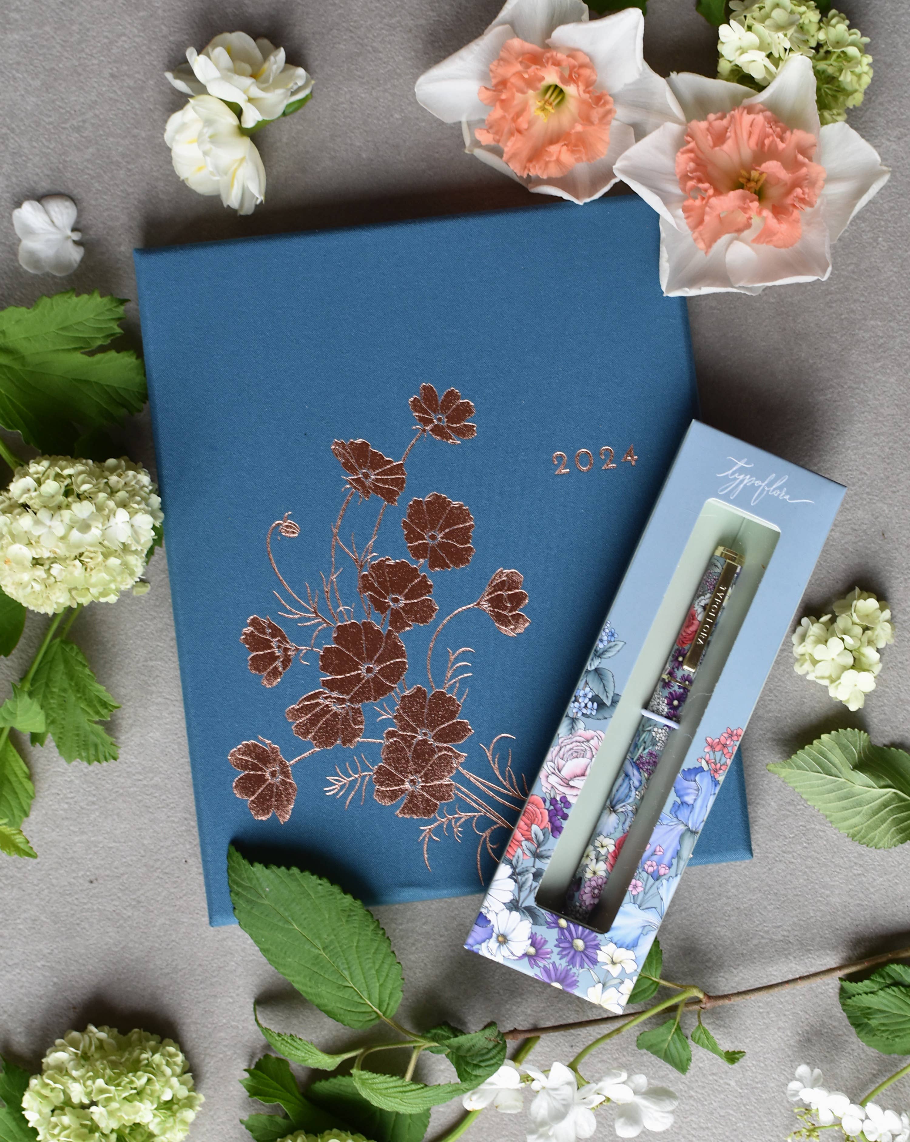 Blooms in Blue - Rollerball Pen (Boxed)