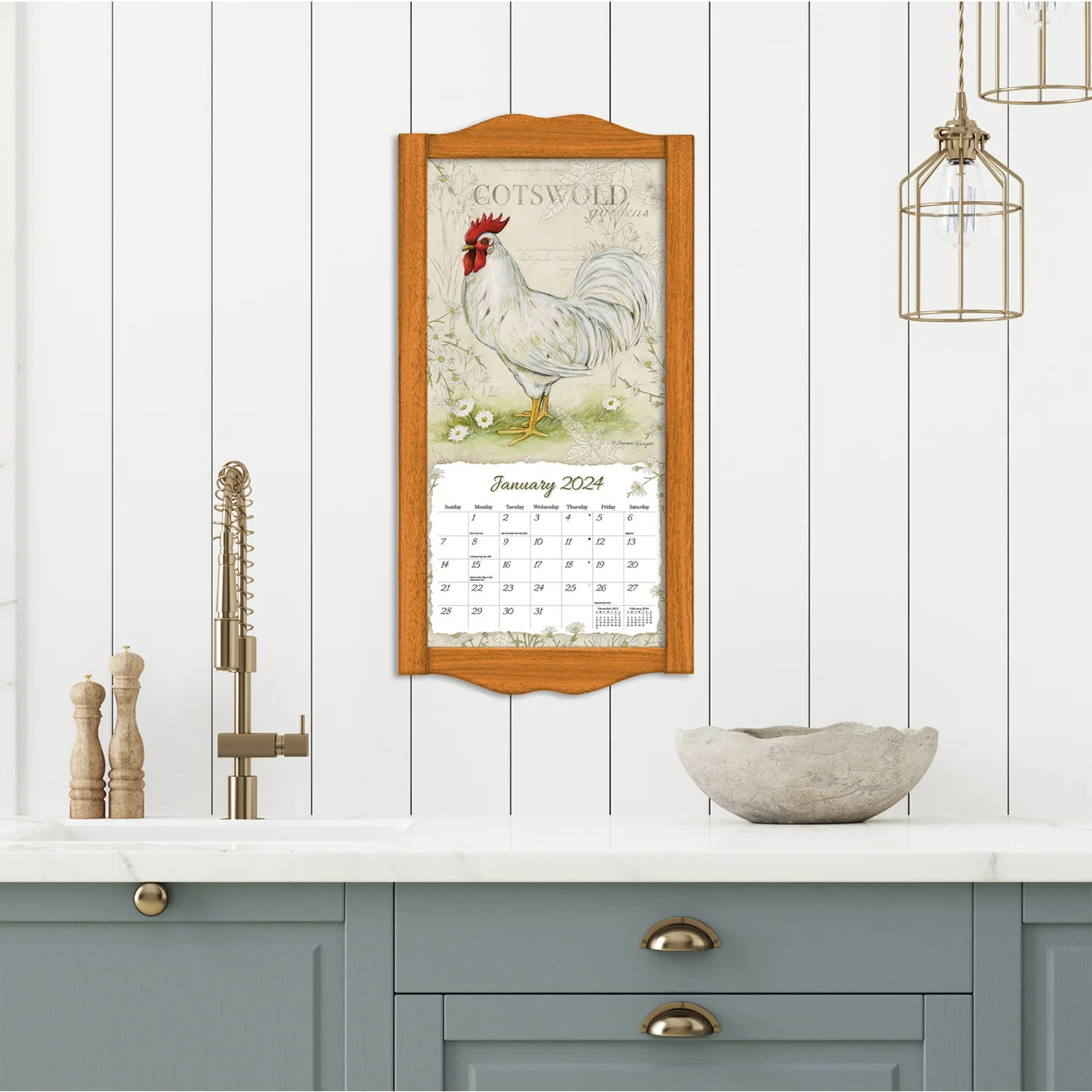 2024 Proud Rooster - Slim Wall Calendar