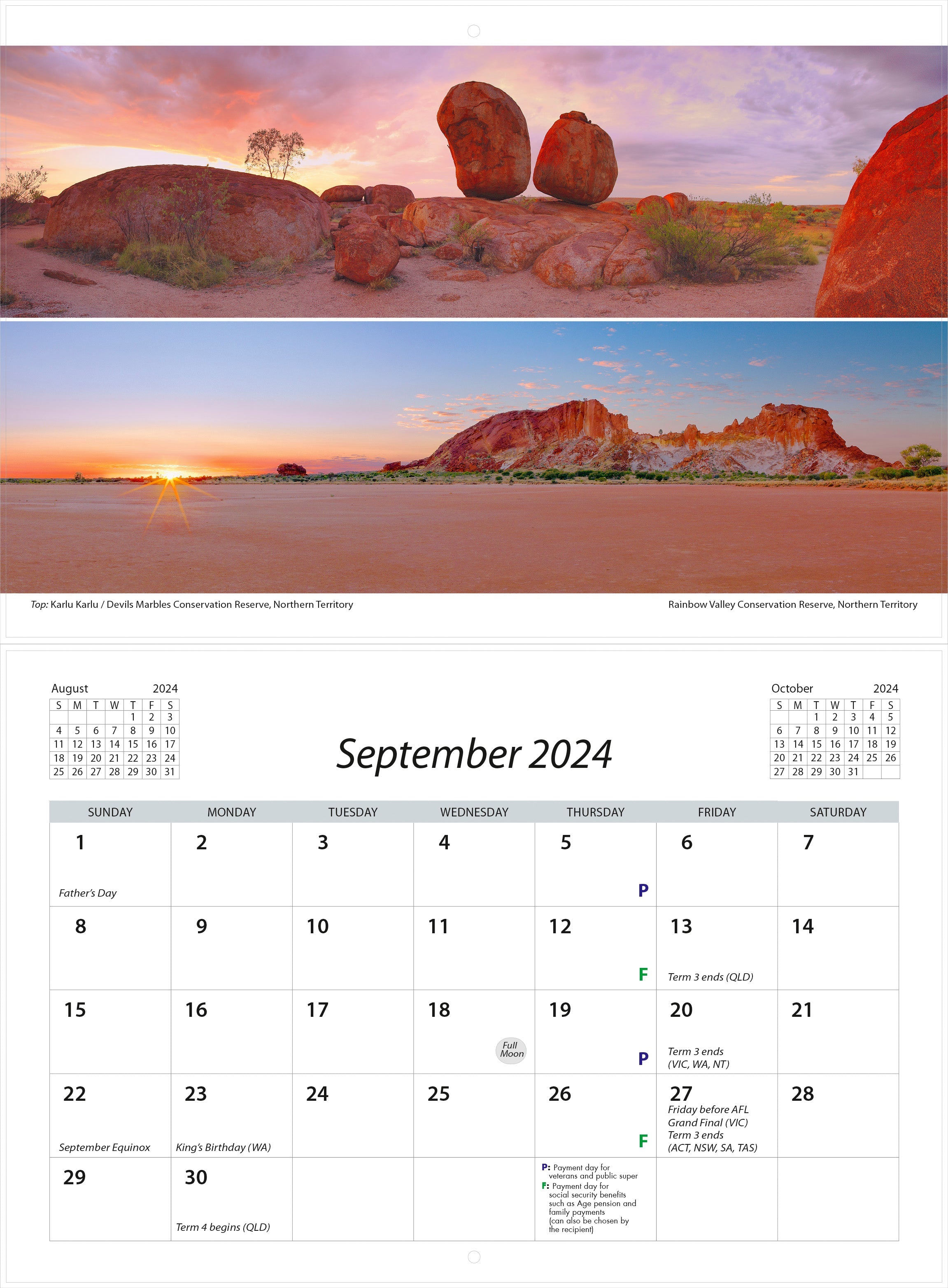 2024 Australia Panorama - Deluxe Wall Calendar