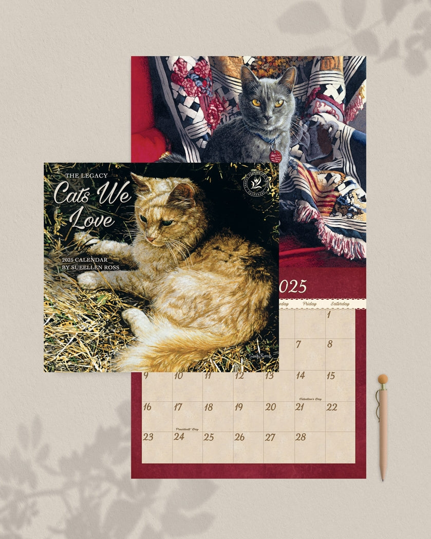 2025 Legacy Cats We Love - Deluxe Wall Calendar