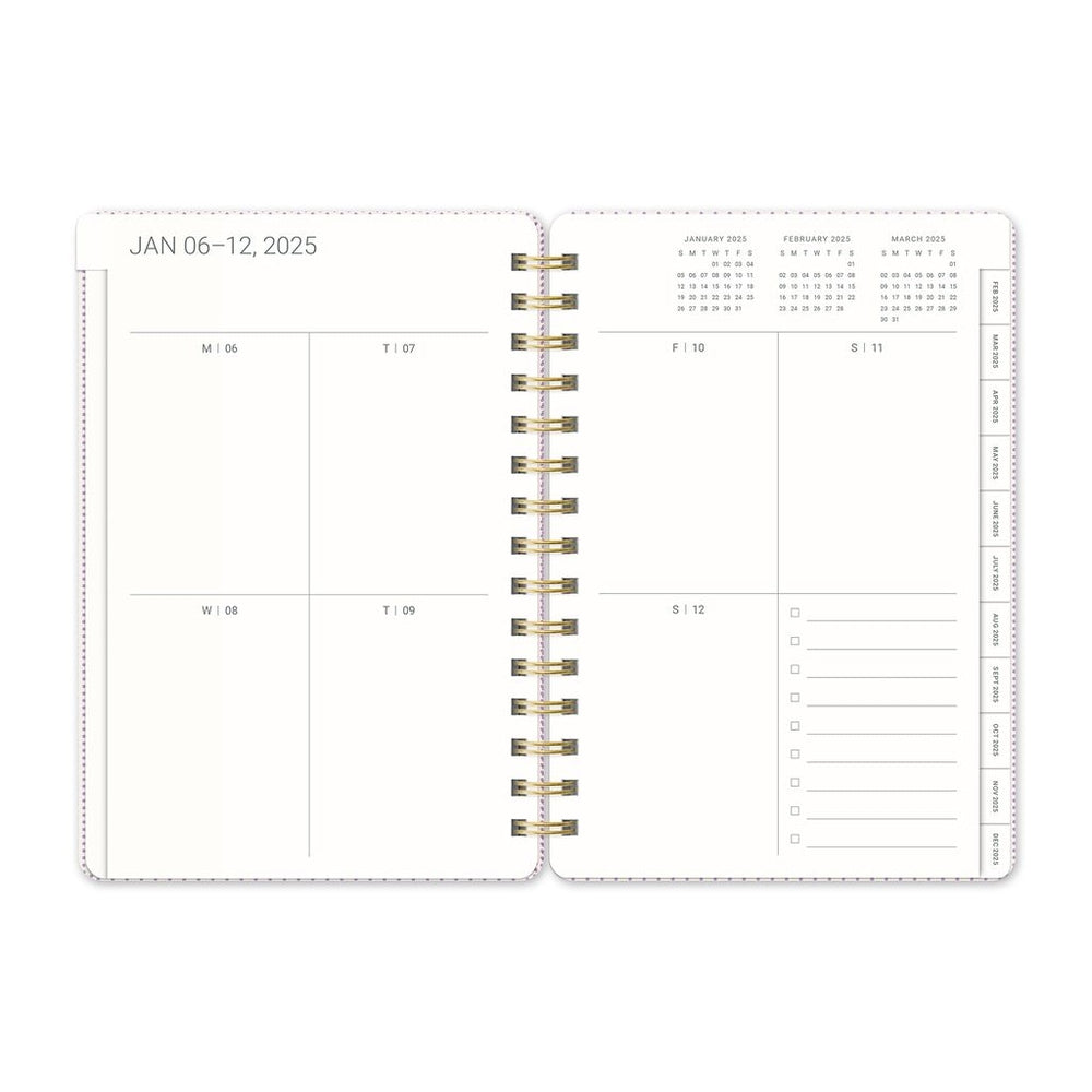 2025 Botanical Bliss - Agatha Monthly And Weekly Dairy/Planner