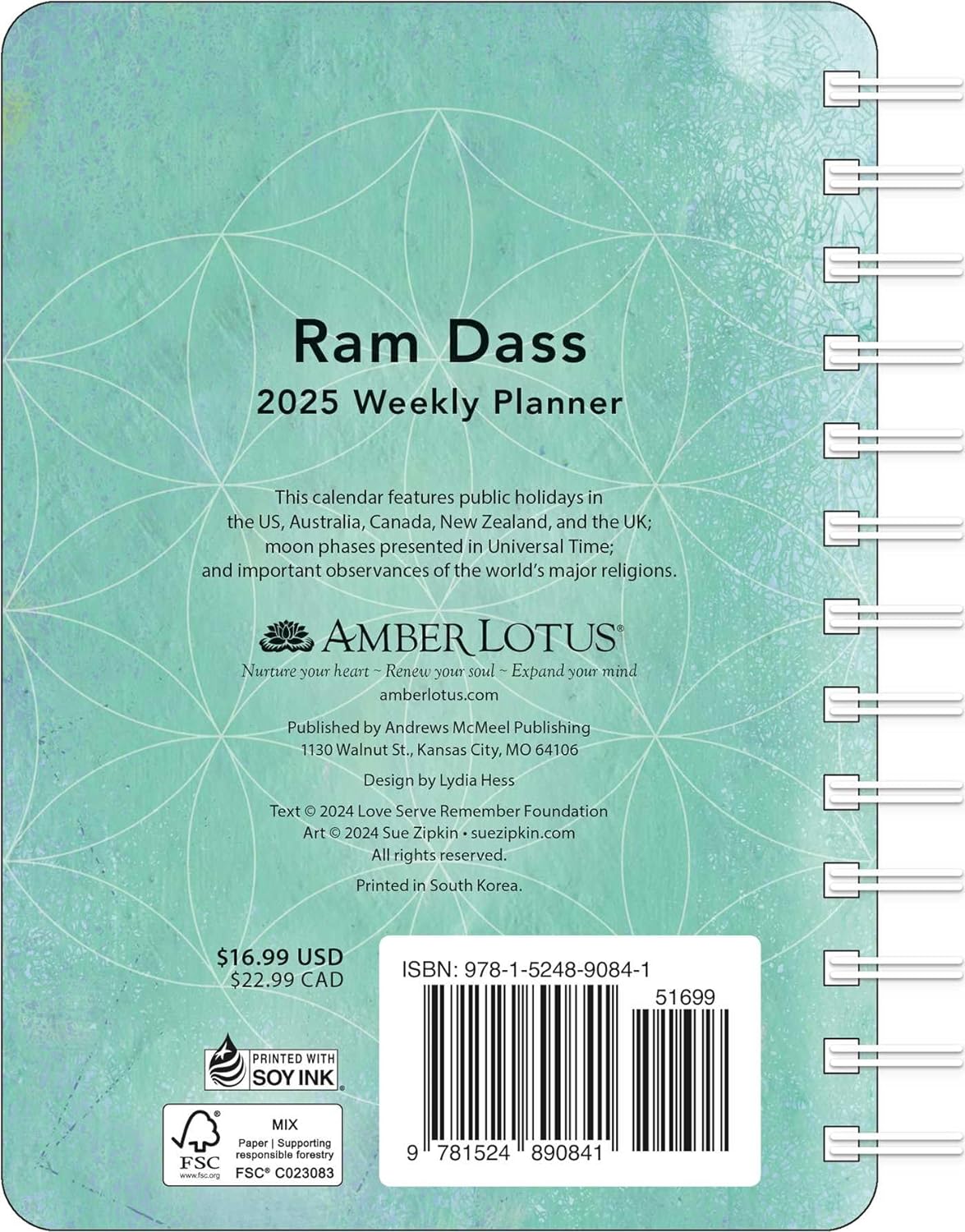 2025 Be Here Now: Ram Dass - Monthly & Weekly Diary/Planner