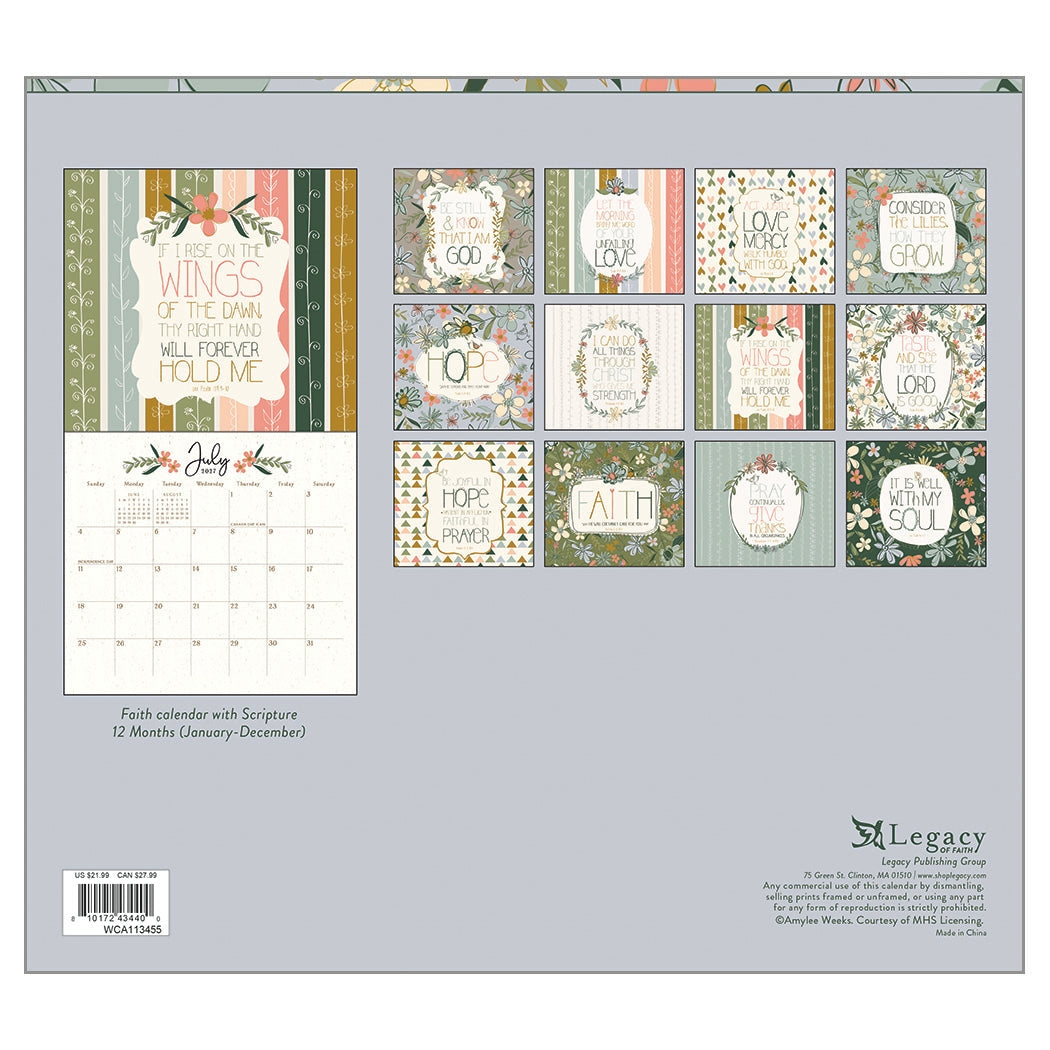 2027 Be Still - Scripture - Deluxe Wall Calendar