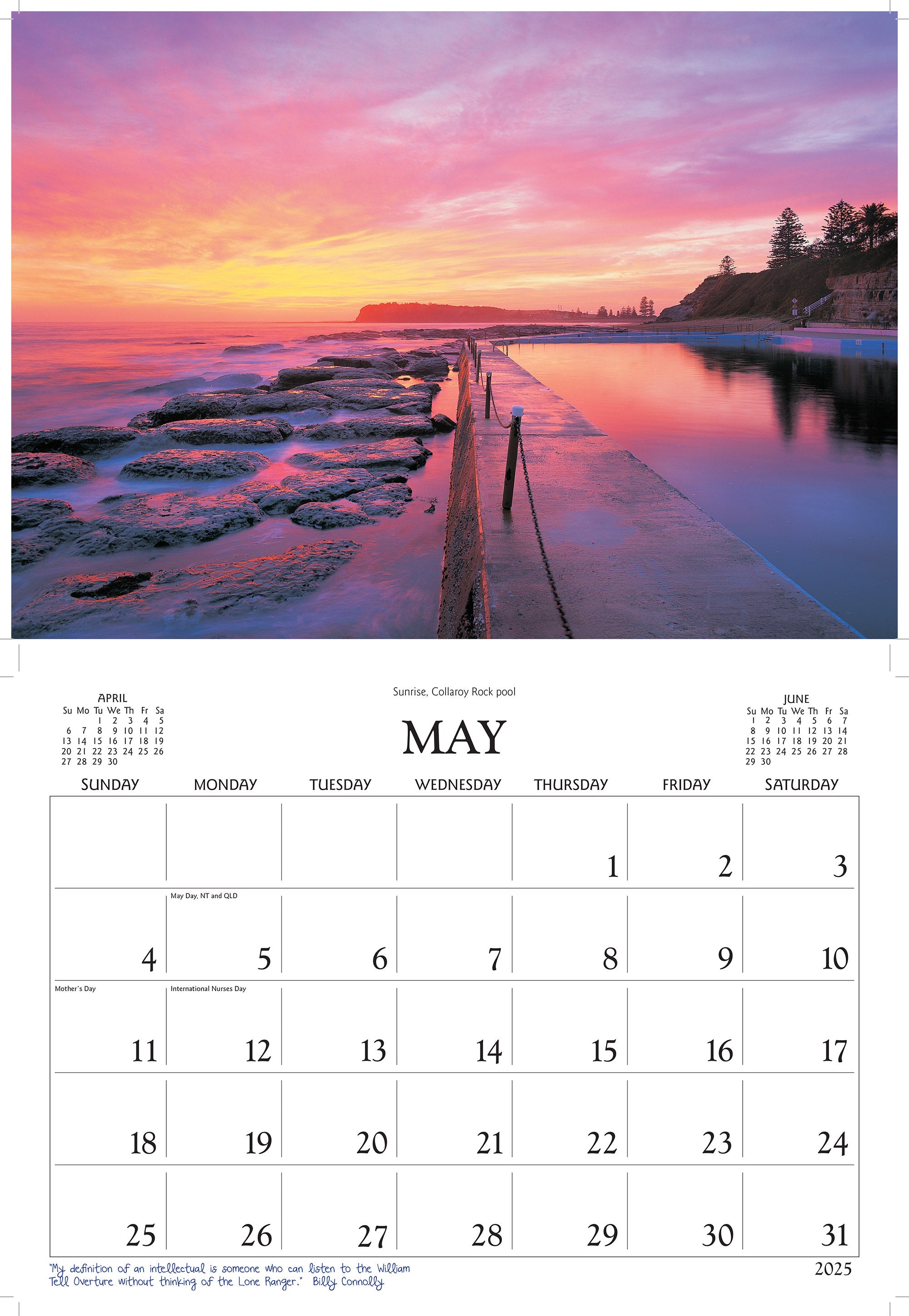 2025 Sydney North Beaches By David Messent - Horizontal Wall Calendar