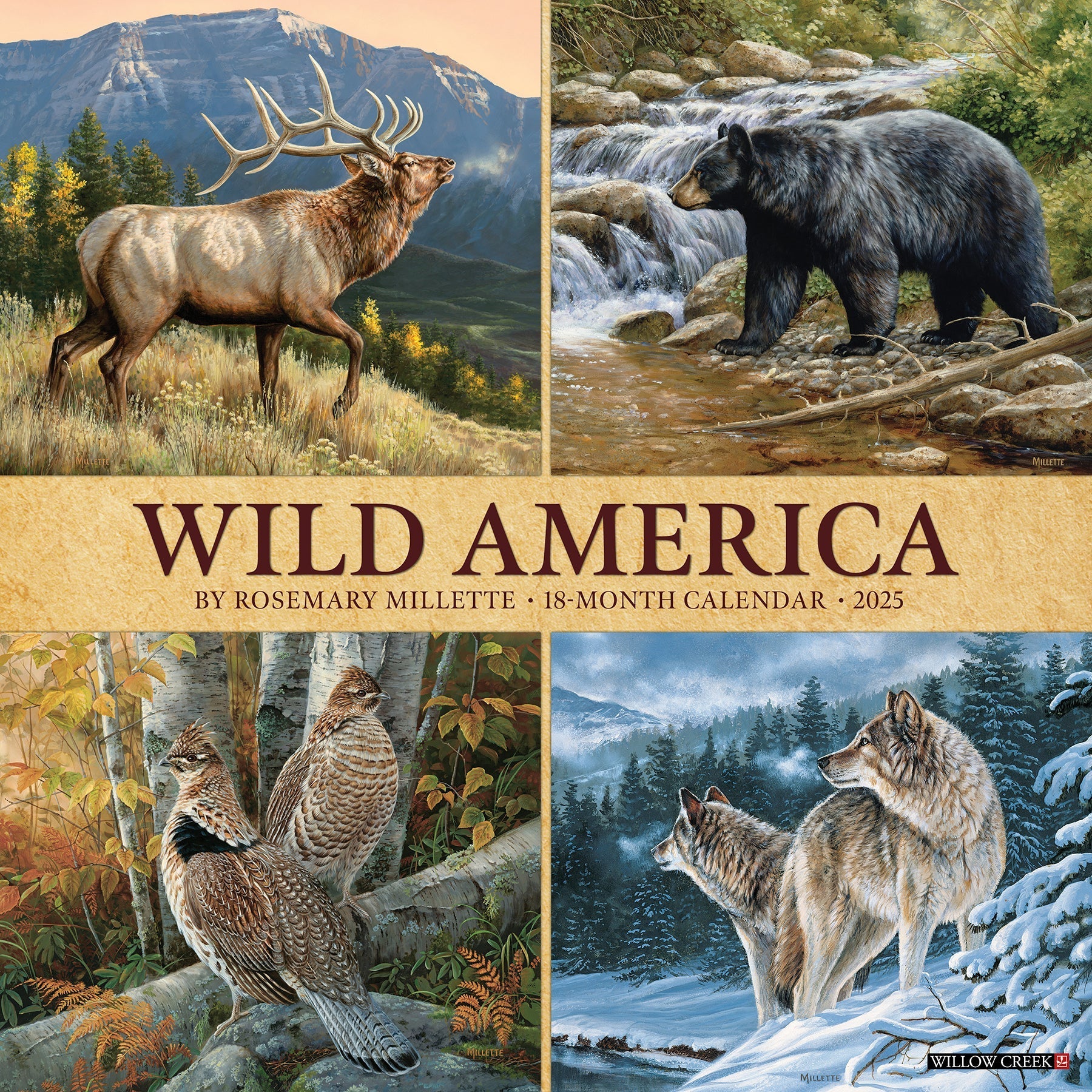 2025 Wild America - Square Wall Calendar (US Only)