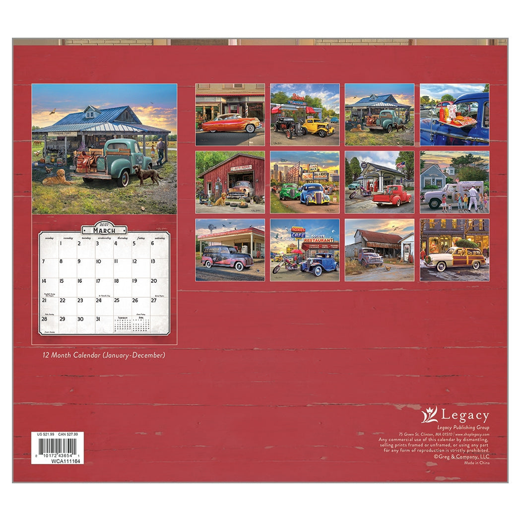 2027 Nostalgic Main Street - Deluxe Wall Calendar by Greg Giordano