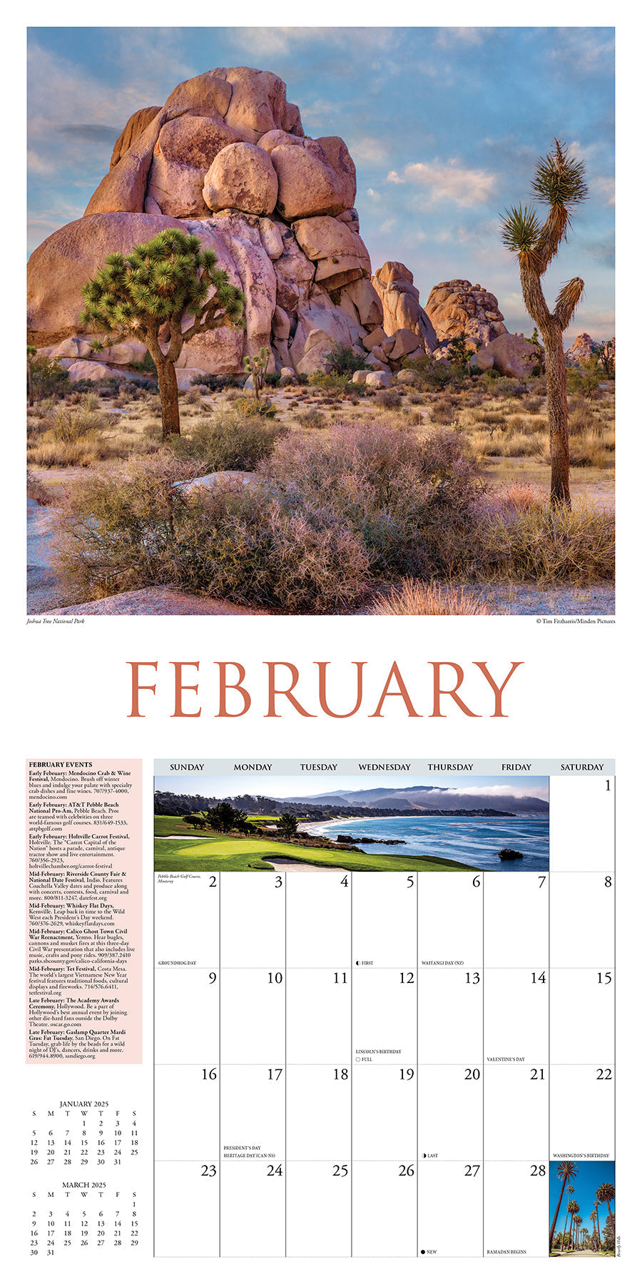 2025 California - Square Wall Calendar (US Only)