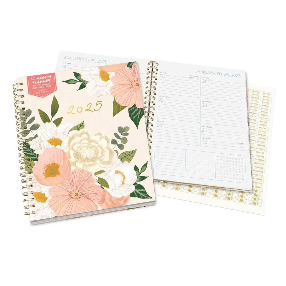 2025 Bella Flora - XL Spiral Weekly & Monthly Diary/Planner