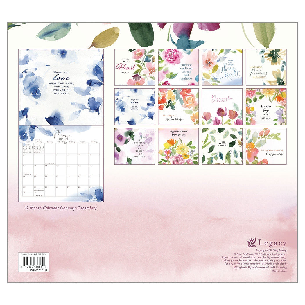2027 Gratitude - Deluxe Wall Calendar by Stephanie Ryan