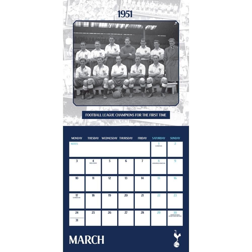 2025 Tottenham Hotspur Legends - Square Wall Calendar