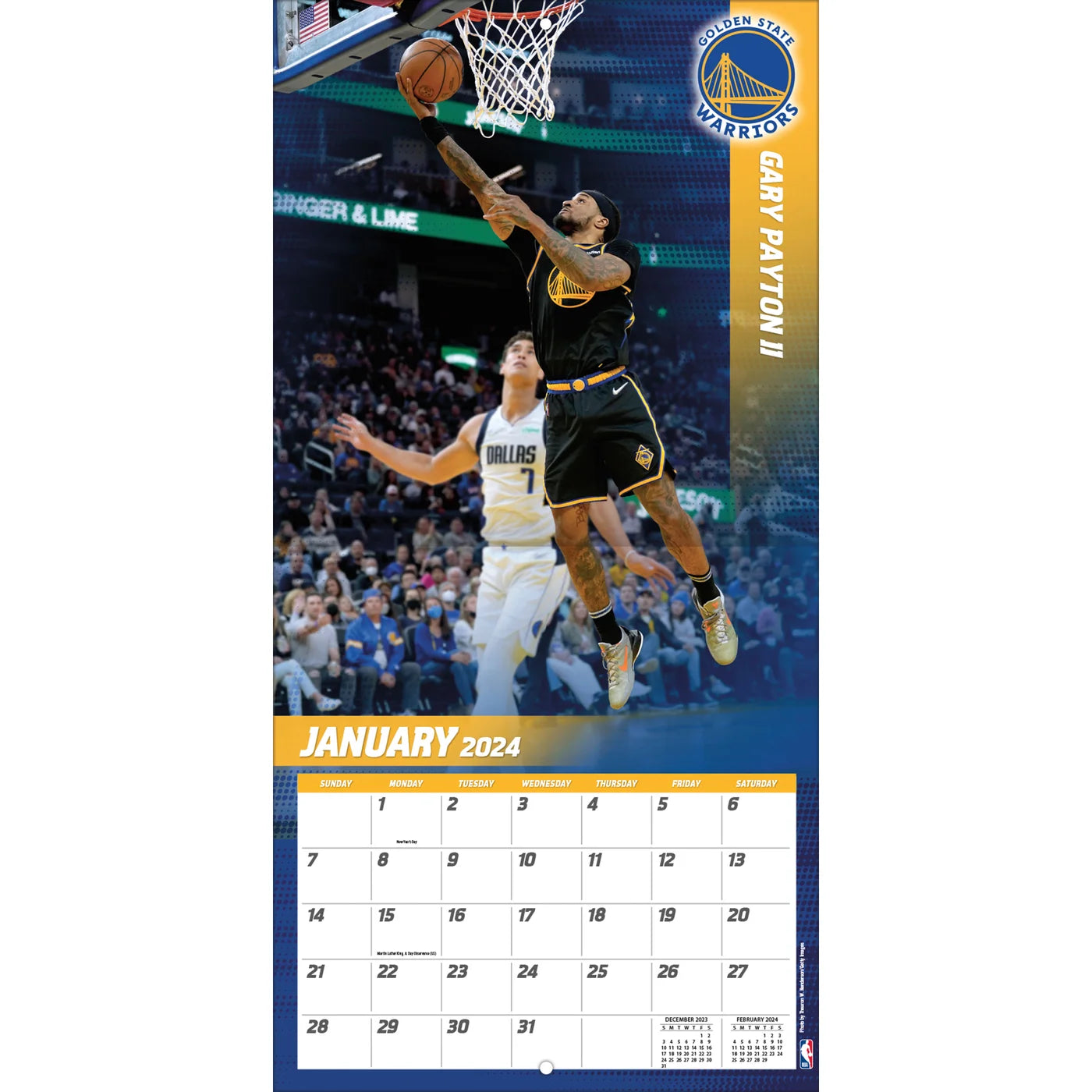 2024 Golden State Warriors - Square Wall Calendar