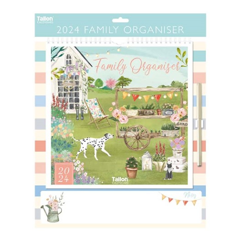 2024 Country Garden Family Organiser - Deluxe Wall Calendar
