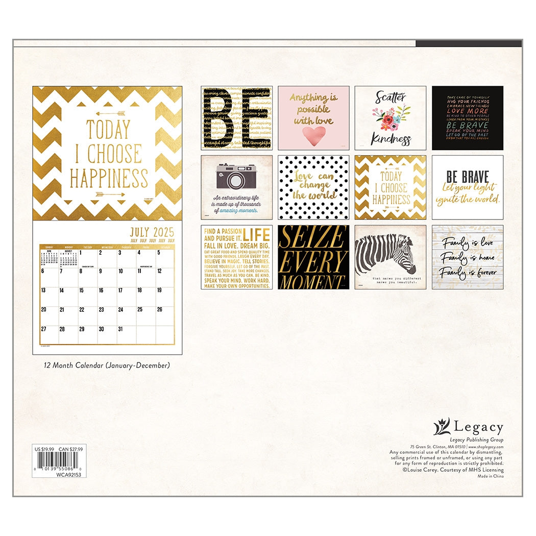 2025 Legacy Live, Laugh, Love - Deluxe Wall Calendar