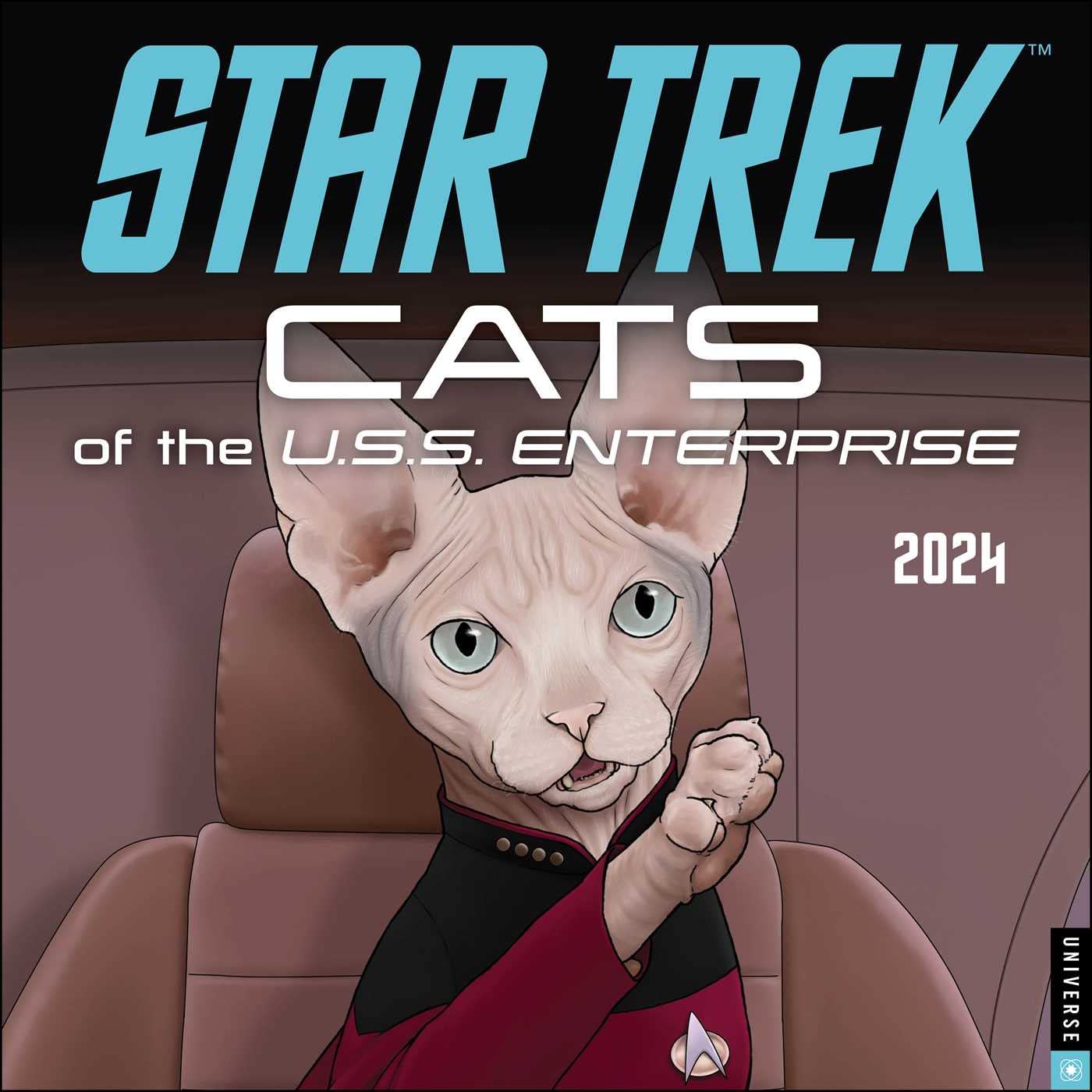 2024 Star Trek Cats - Square Wall Calendar