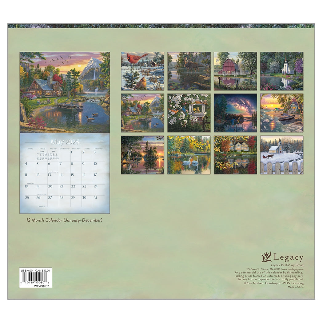 2025 Legacy Peace And Tranquility - Deluxe Wall Calendar