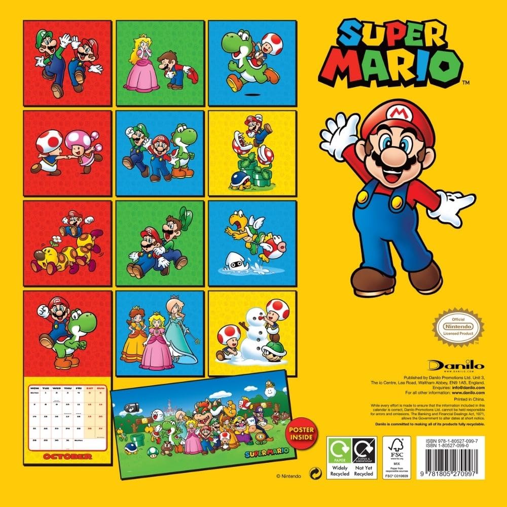 Nintendo Super Mario 2024 Wall Calendar