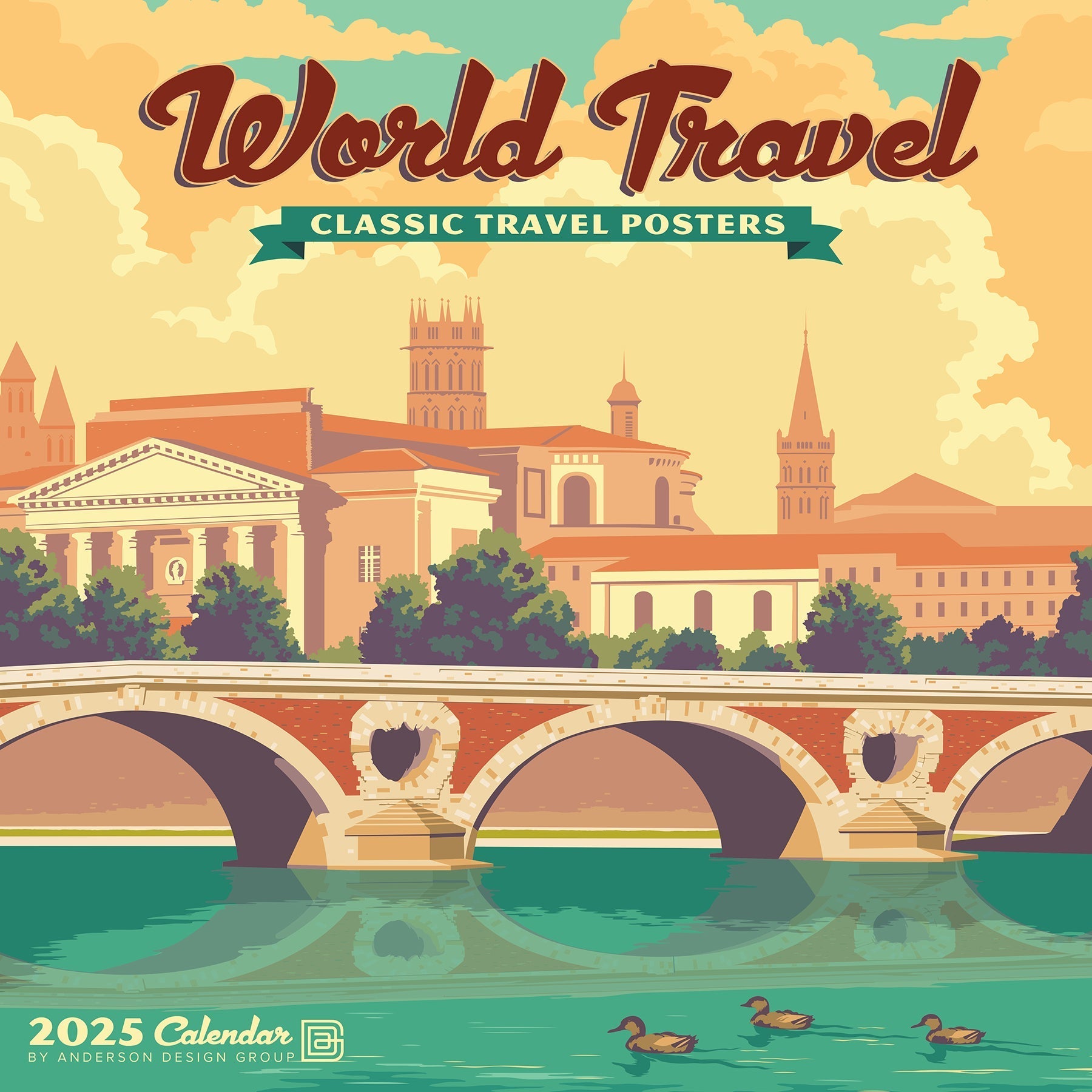 2025 World Travel (ADG) - Square Wall Calendar (US Only)