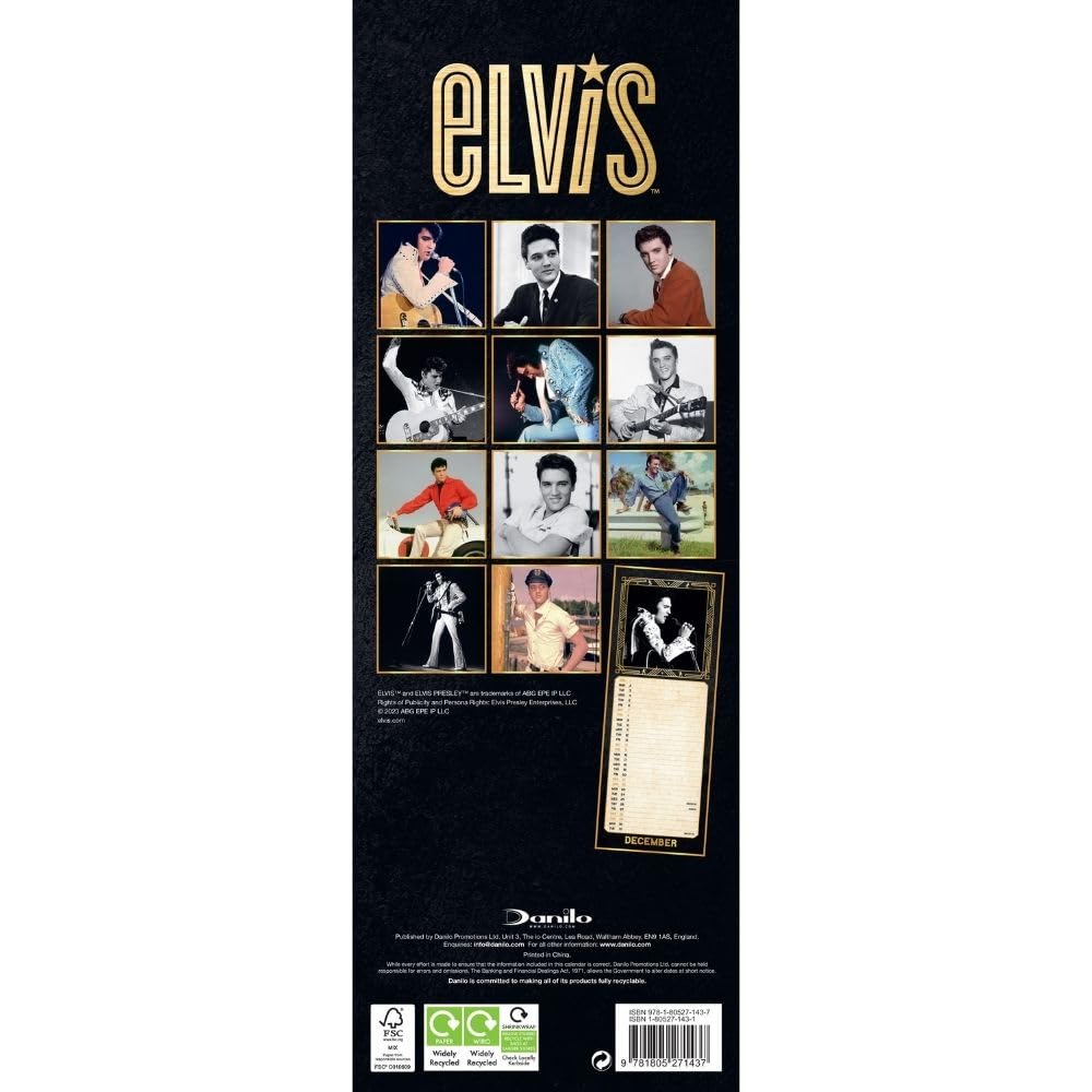 2024 Elvis - Slim Wall Calendar  SOLD OUT