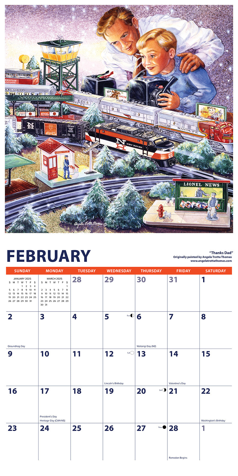 2025 Lionel - Square Wall Calendar (US Only)