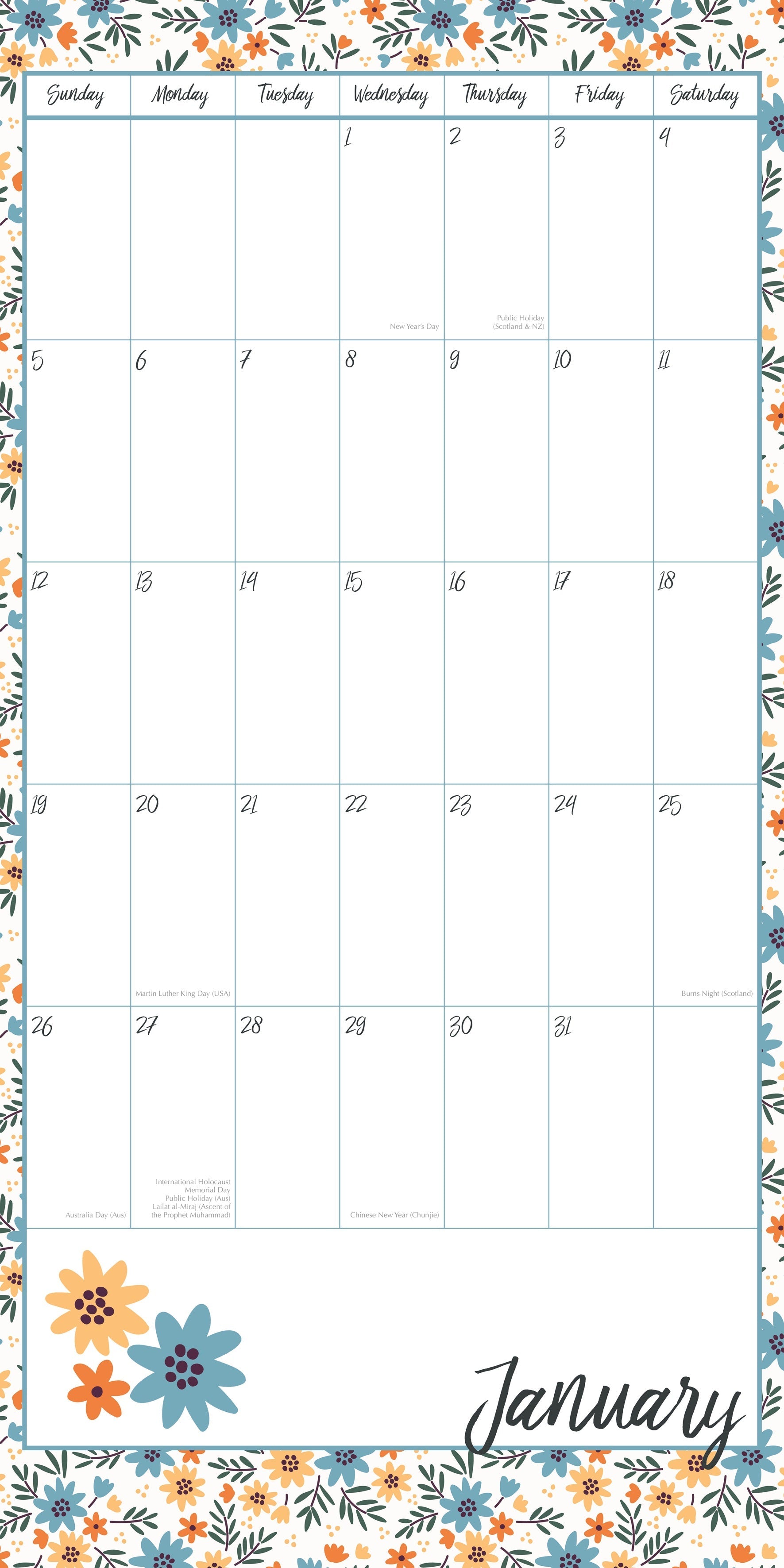 2025 Mum's Organiser - Square Wall Calendar