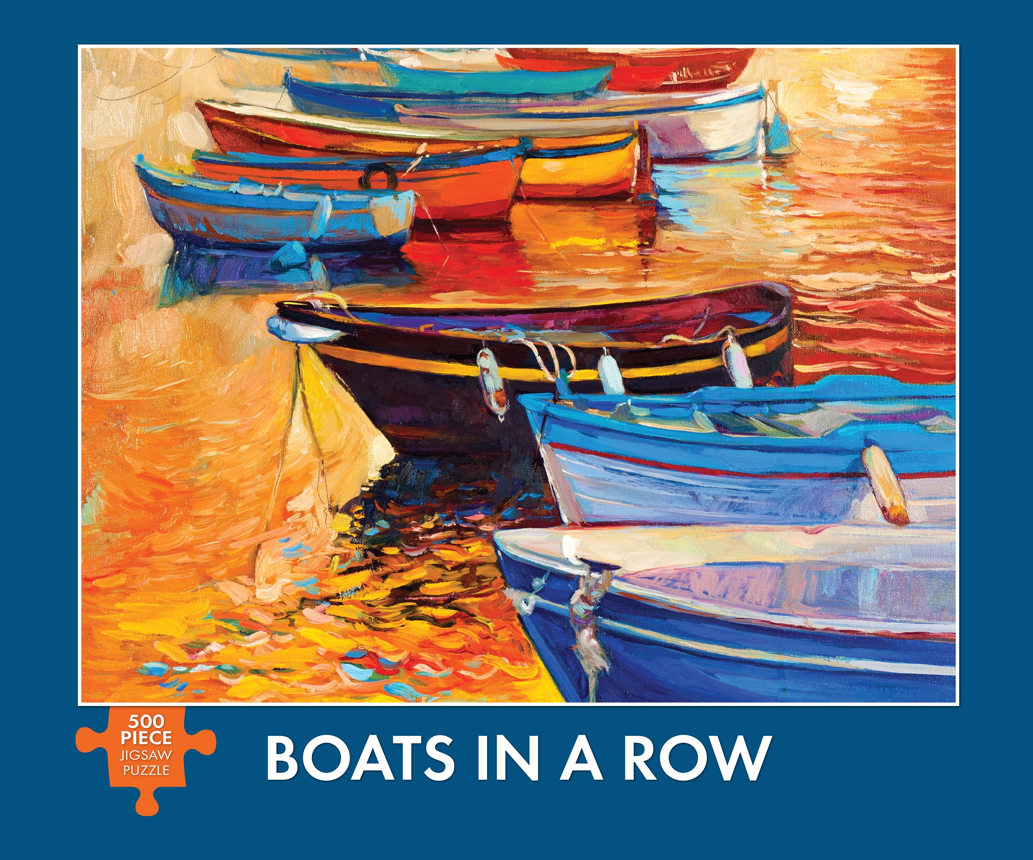 Boats in a Row 500 Piece - Jigsaw Puzzle