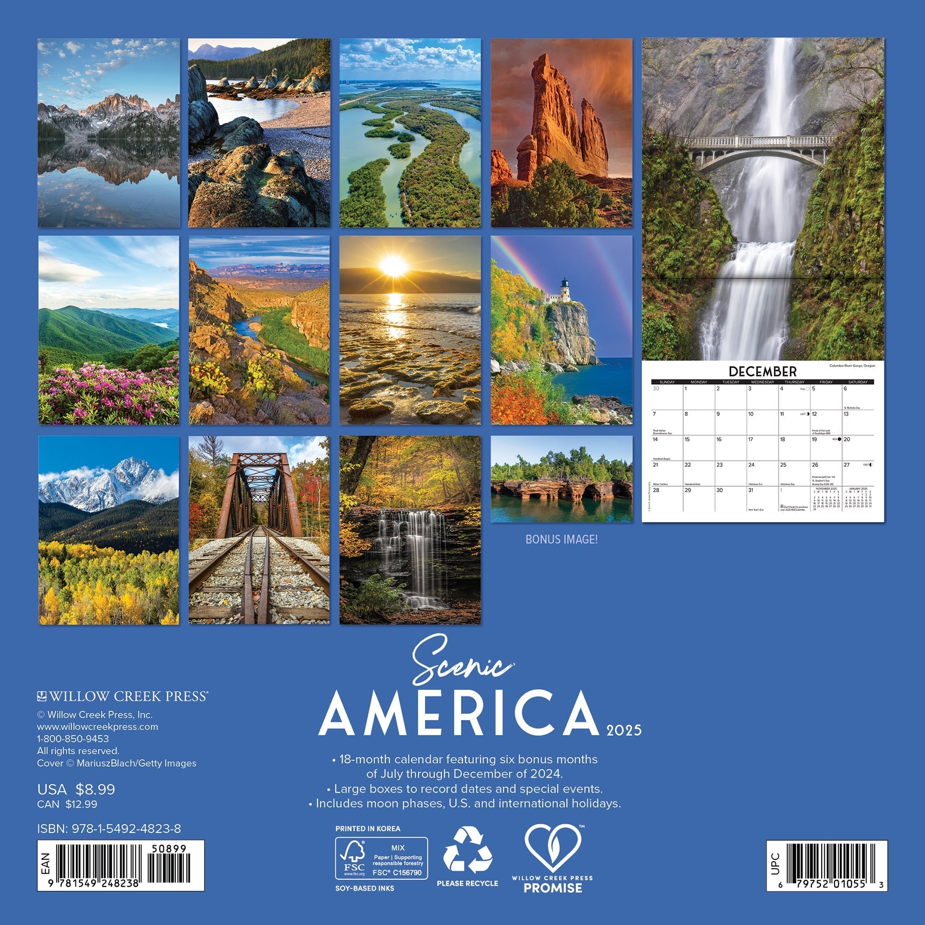 2025 Scenic America - Mini Wall Calendar (US Only)