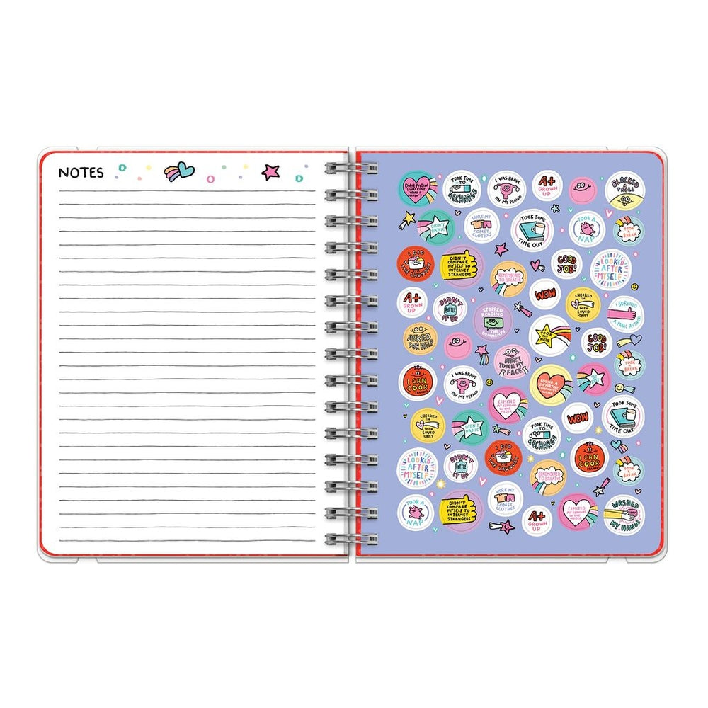 2025 Doodle Days - Deluxe Compact Flexi Weekly & Monthly Diary/Planner