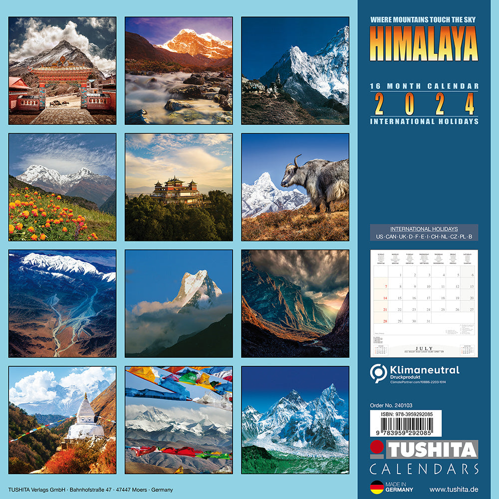 2024 Himalaya - Square Wall Calendar