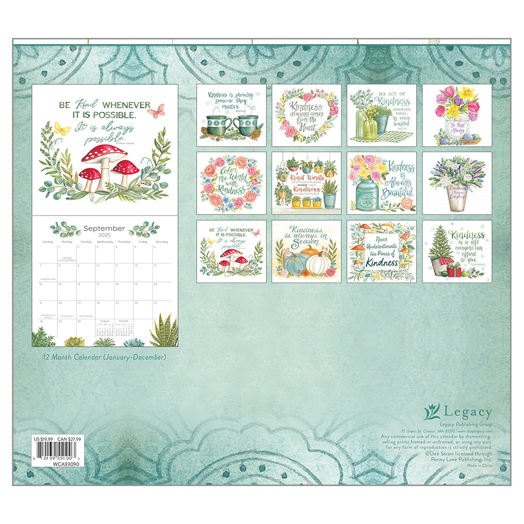 2025 Legacy Kindness Matters - Deluxe Wall Calendar