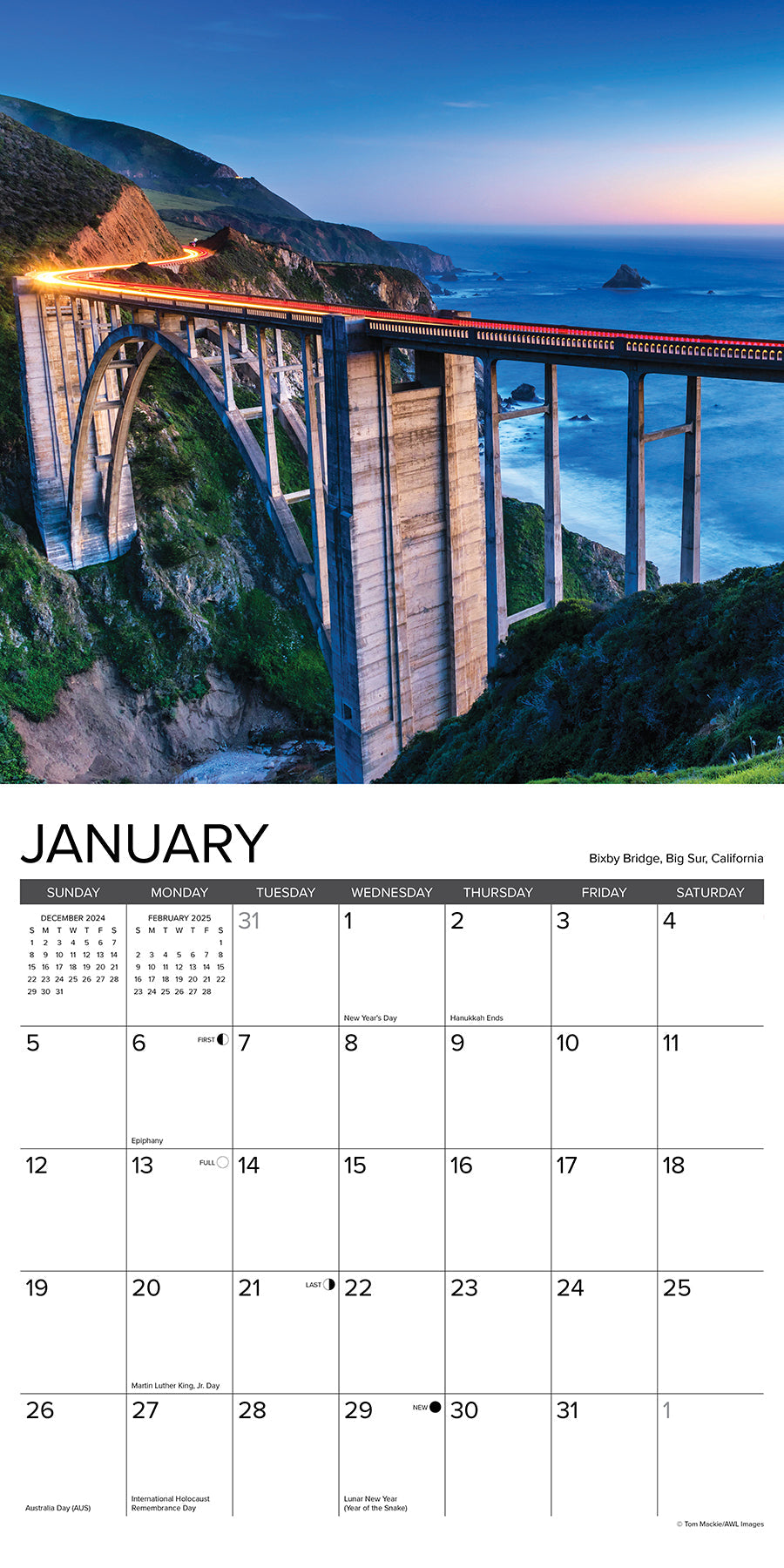 2025 Pacific Coast - Square Wall Calendar (US Only)