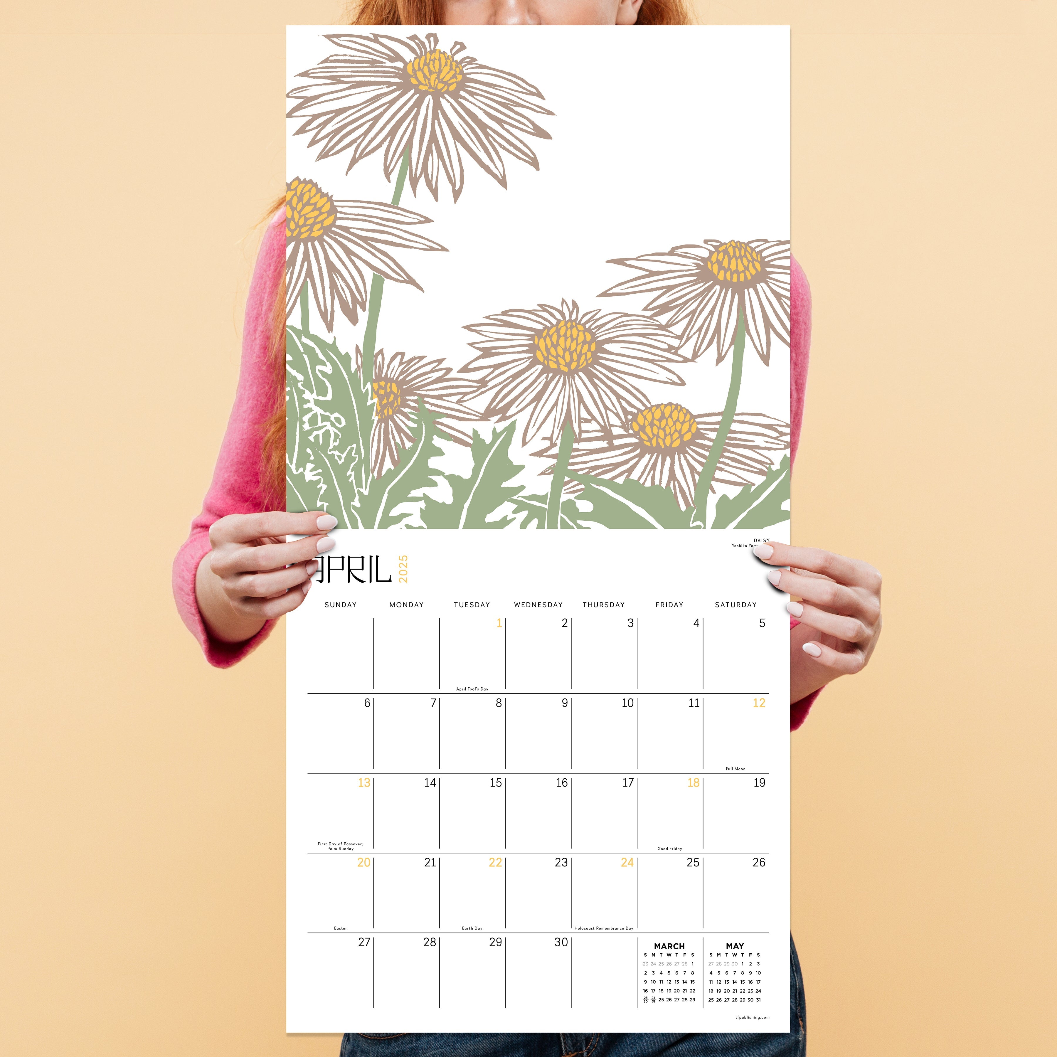 2025 Flower Garden - Square Wall Calendar