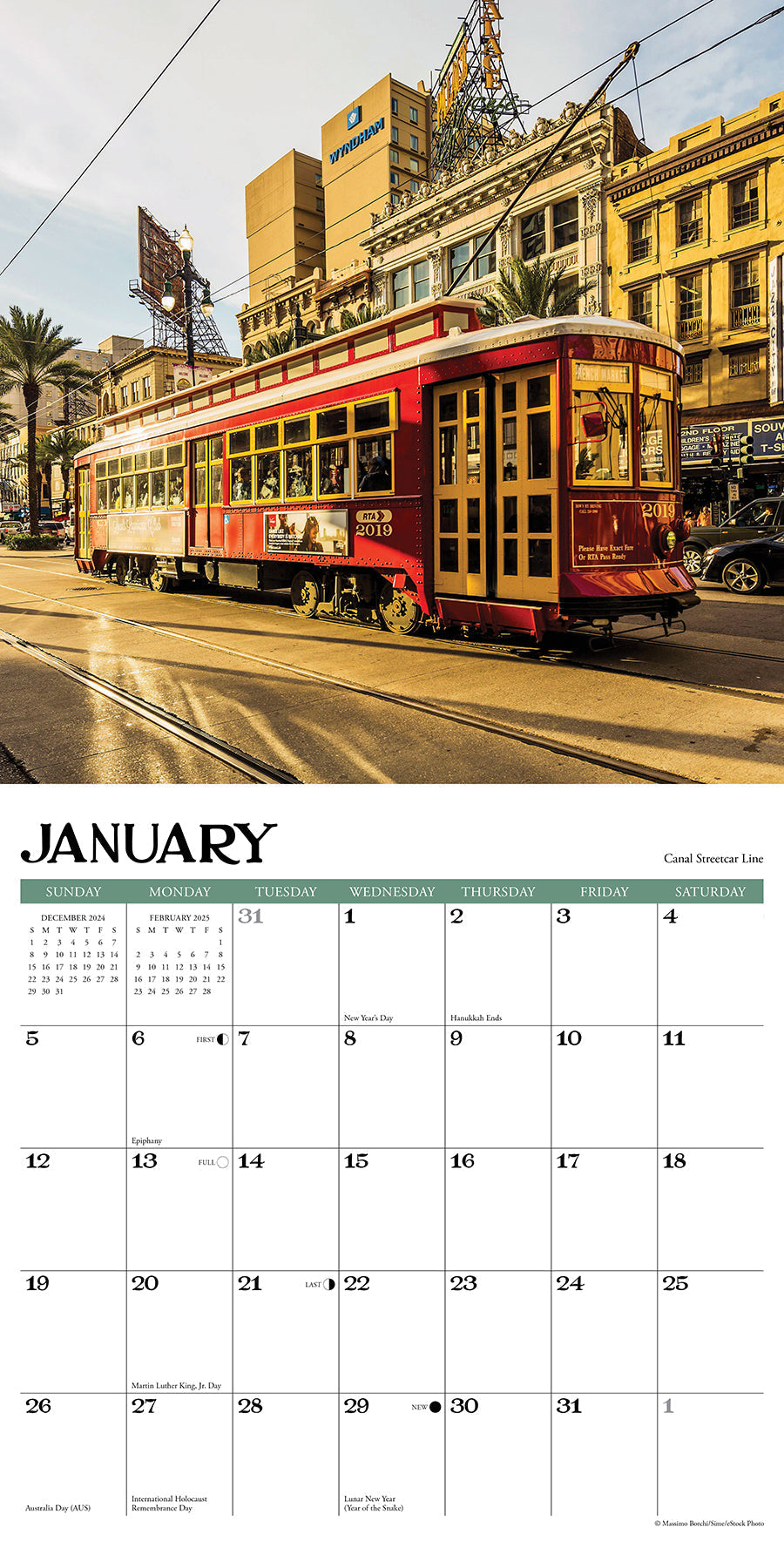 2025 New Orleans - Square Wall Calendar (US Only)