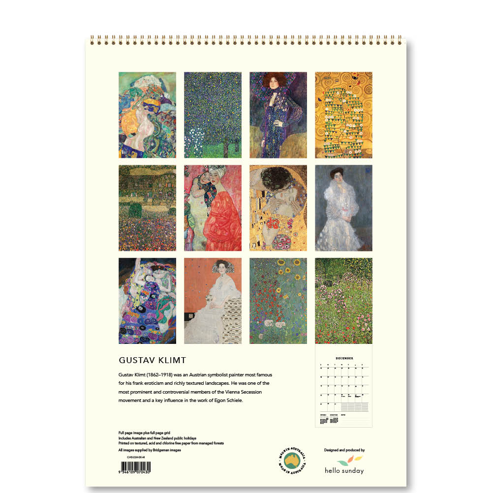 2024 Gustav Klimt - Deluxe Wall Calendar