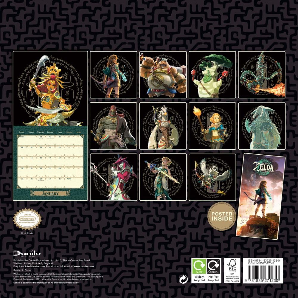 2025 The Legend Of Zelda - Square Wall Calendar