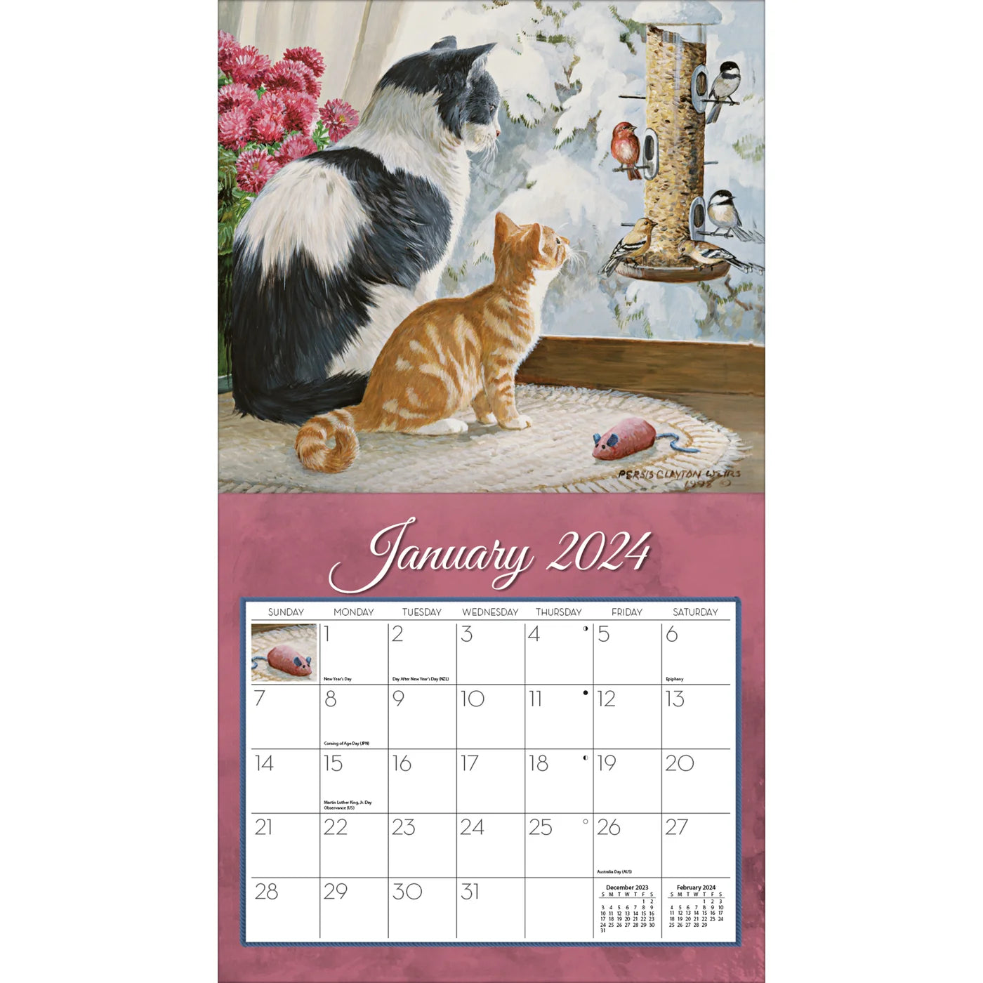2024 LANG Love Of Cats By Persis Clayton Weirs Deluxe Wall Calendar