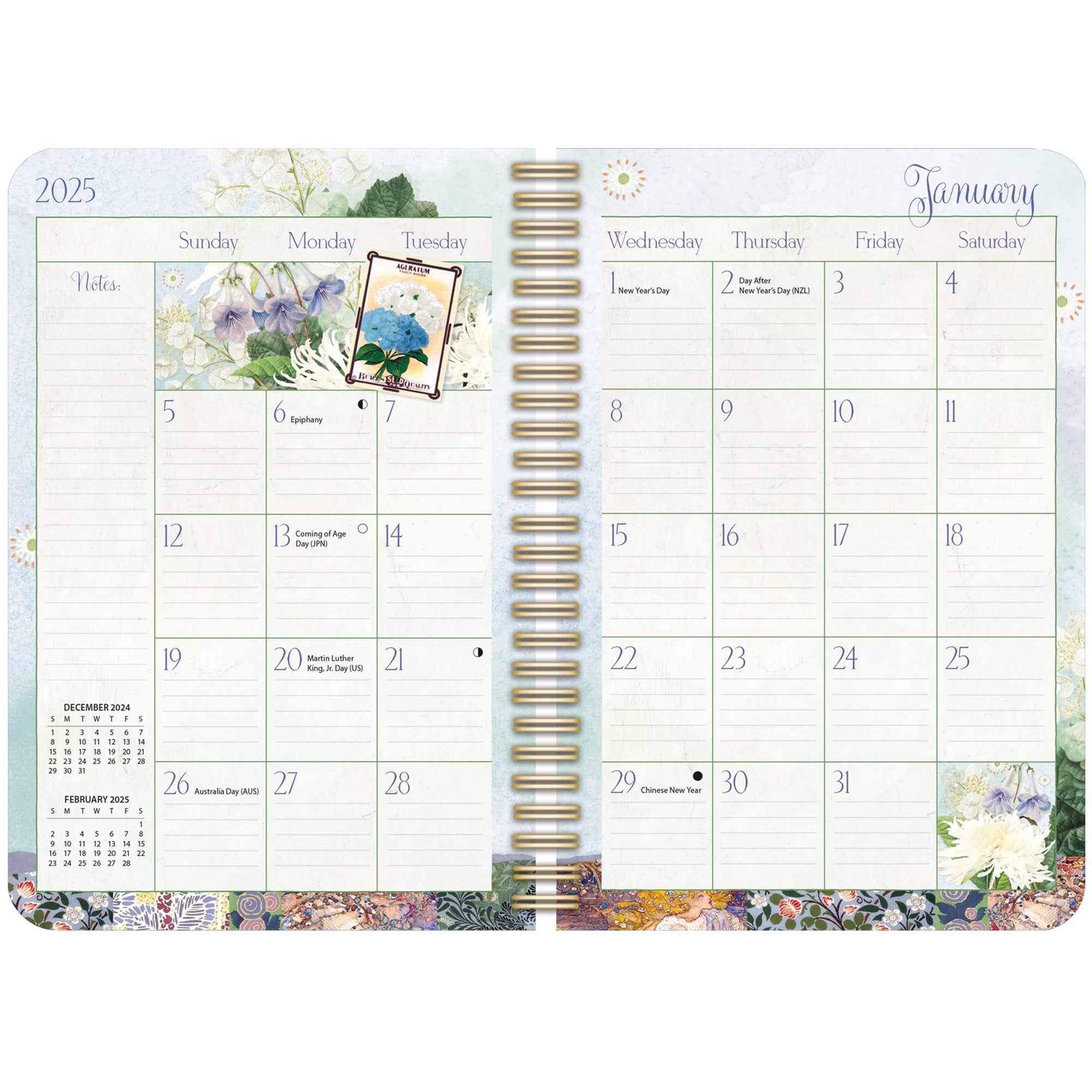2025 LANG Garden Botanicals - Monthly Engagement Diary/Planner