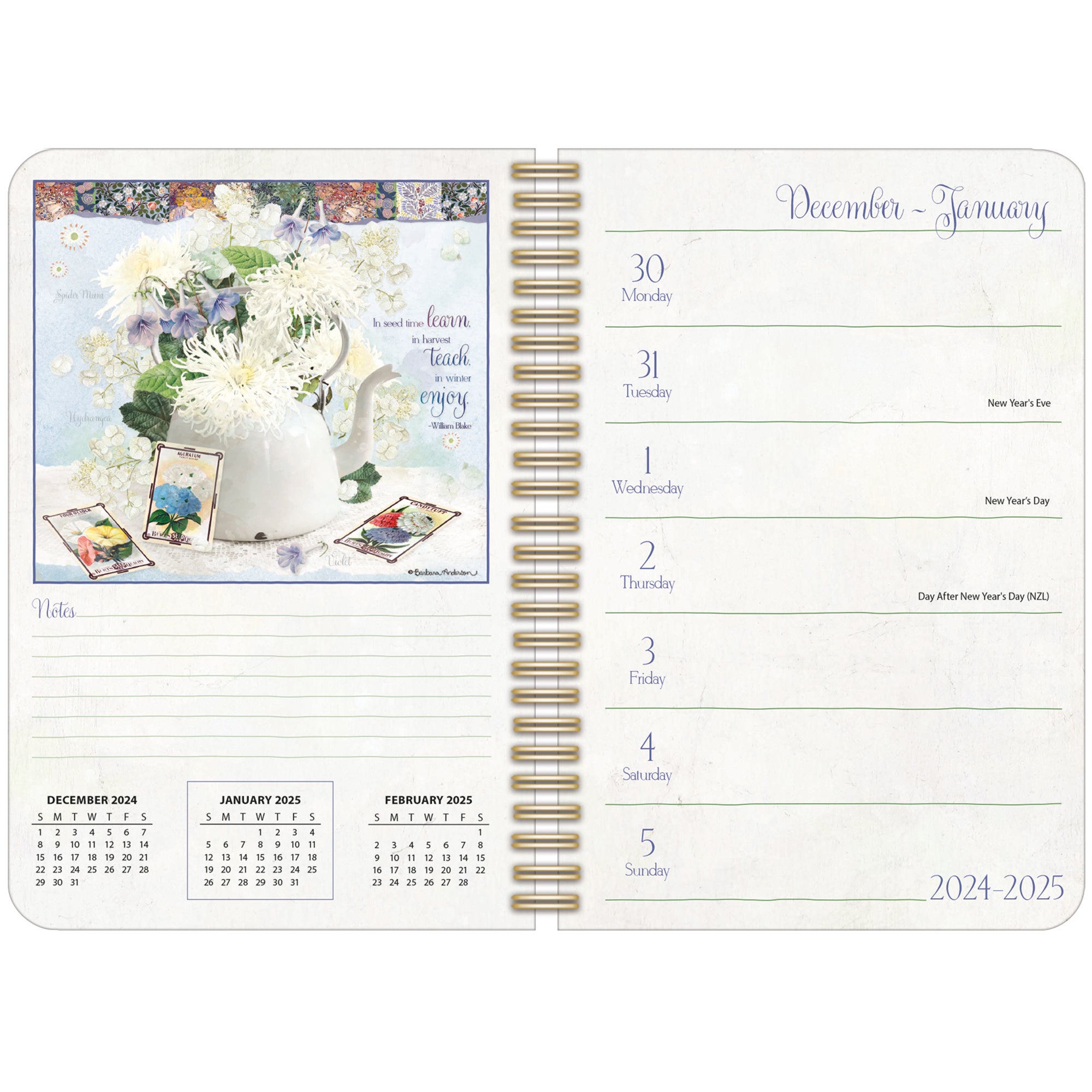 2025 LANG Garden Botanicals - Monthly Engagement Diary/Planner