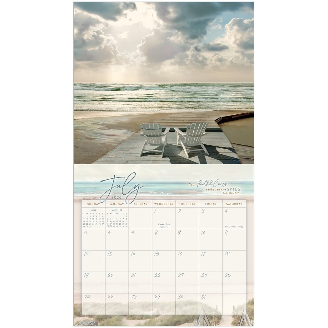 2026 Legacy Seaside Serenity - Deluxe Wall Calendar