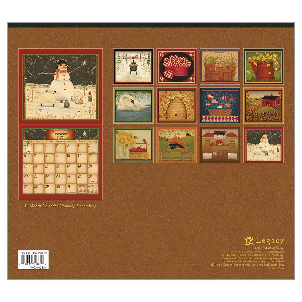 2026 Legacy Simply Shaker - Deluxe Wall Calendar