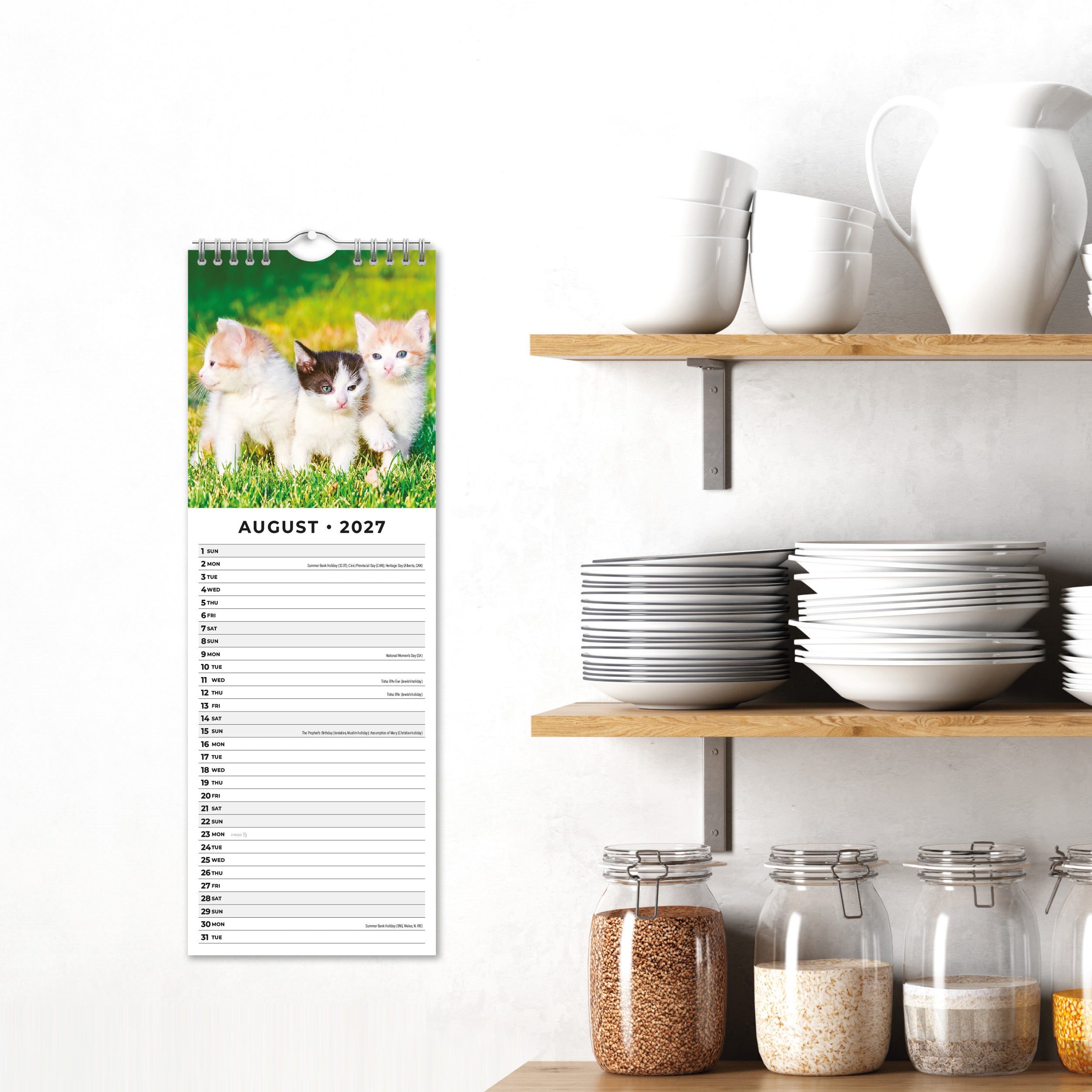 2027 Cats & Kittens - Slim Wall Calendar