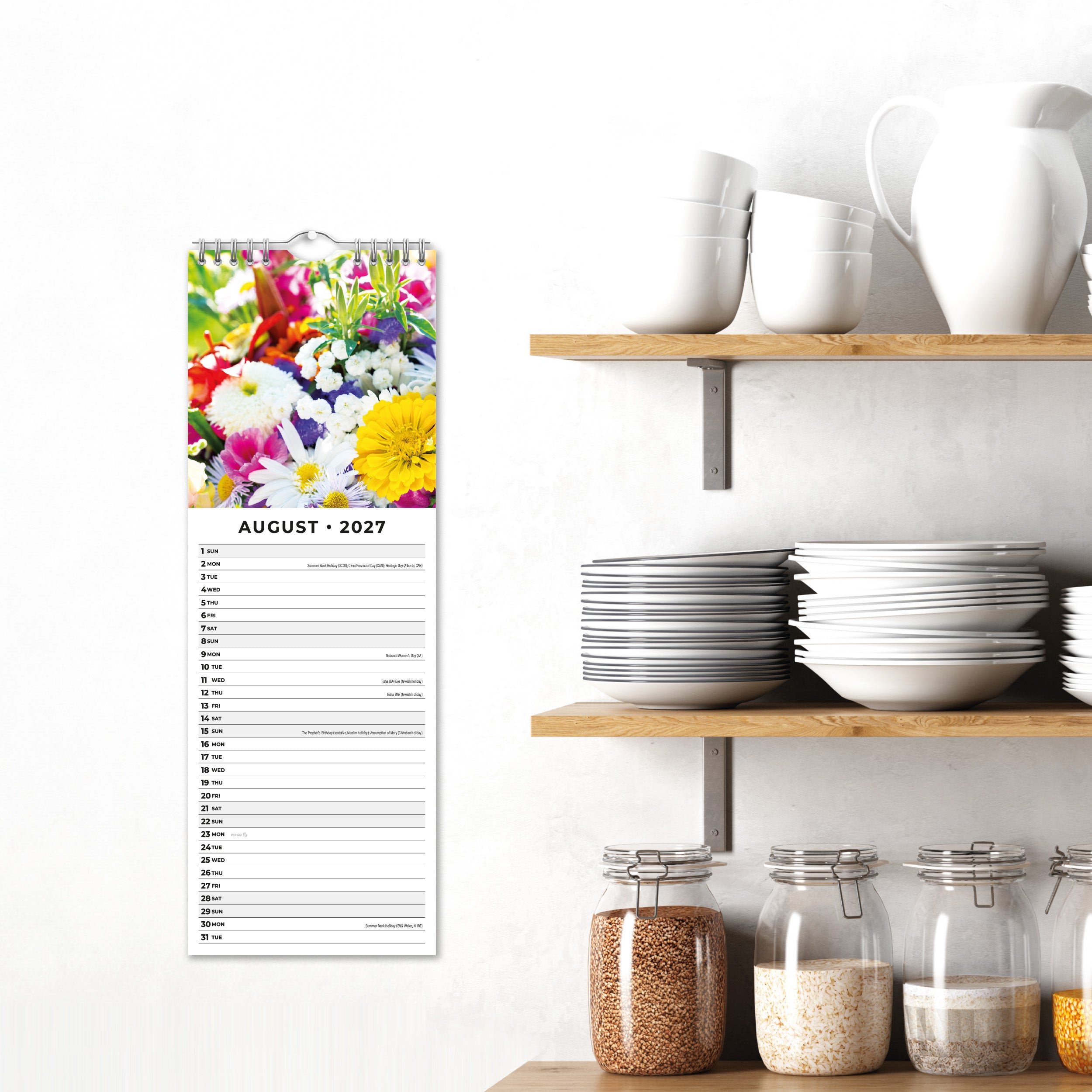 2027 Floral Collection - Slim Wall Calendar