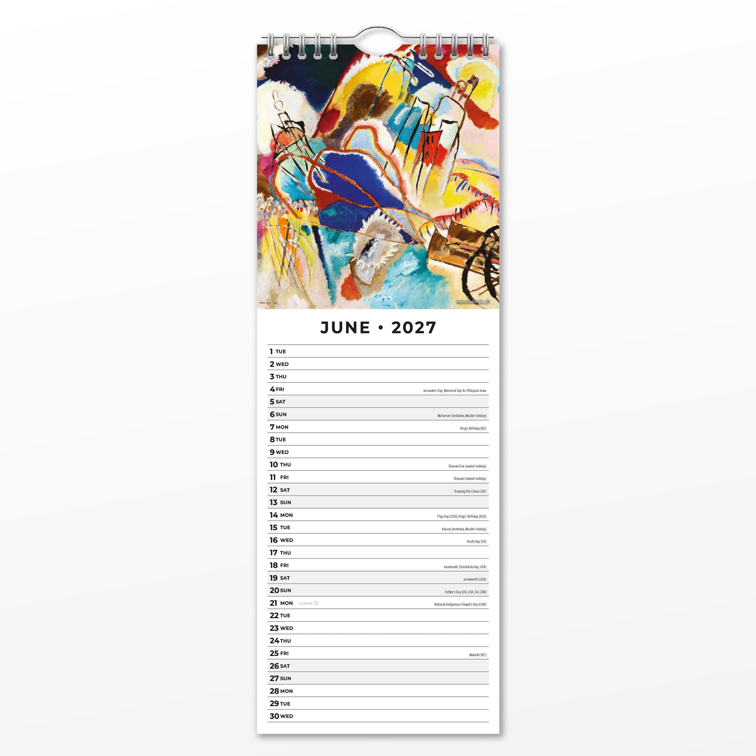 2027 Kandinsky - Slim Wall Calendar