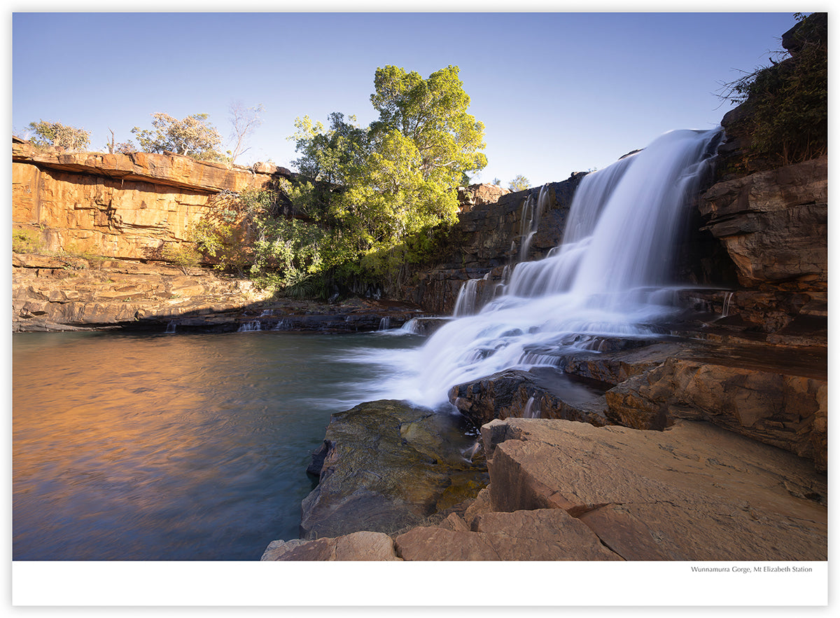 The Kimberley 2027 calendar photograph: Wunnamurra Gorge waterfall at Mt Elizabeth Station