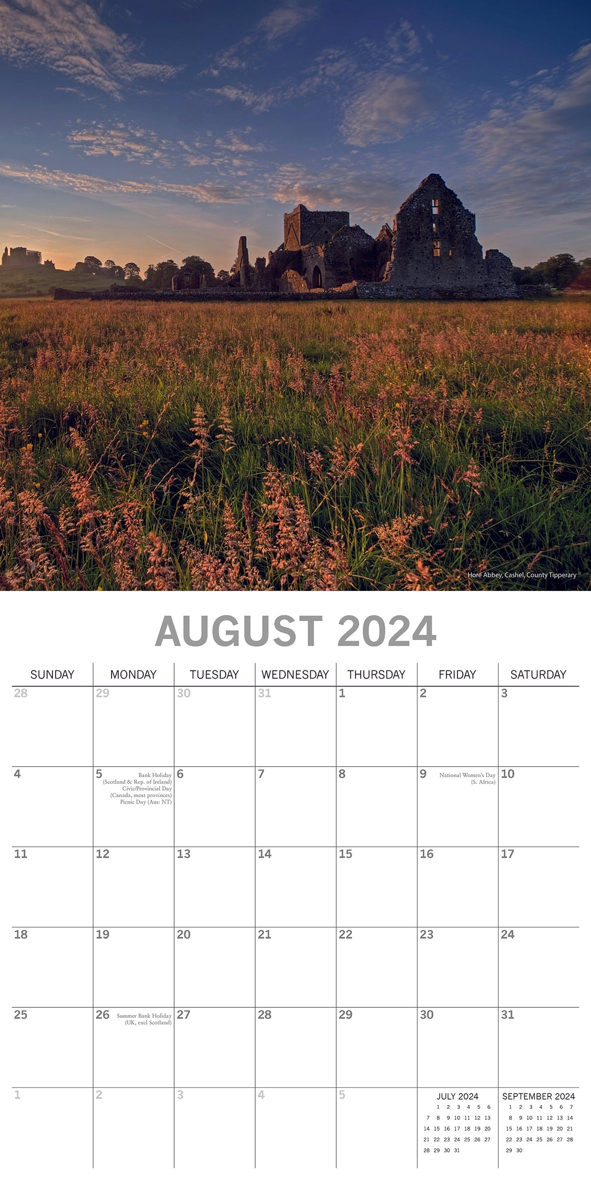 2024 Ireland - Square Wall Calendar